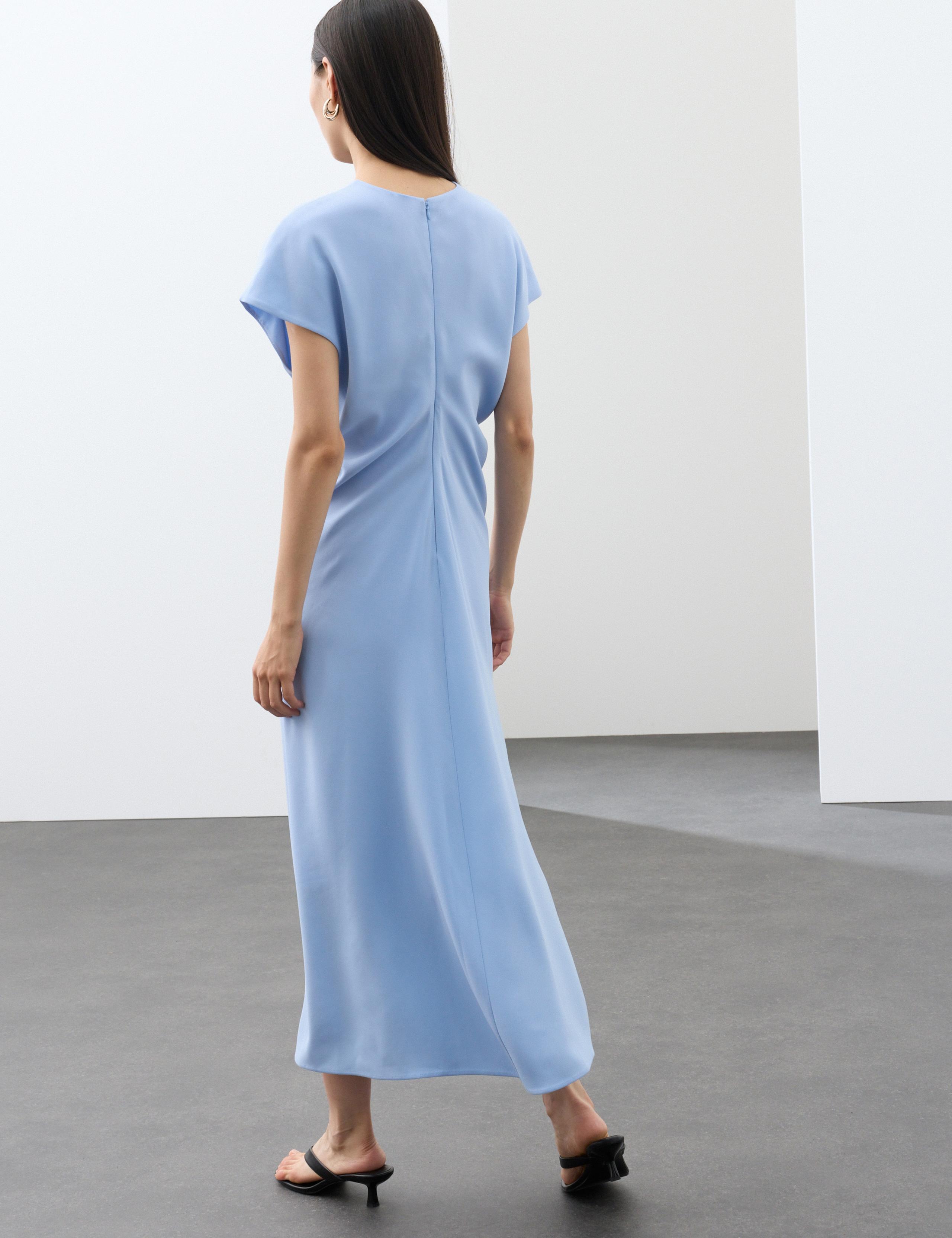 V-Neck Midi Waisted Dress 3 of 7