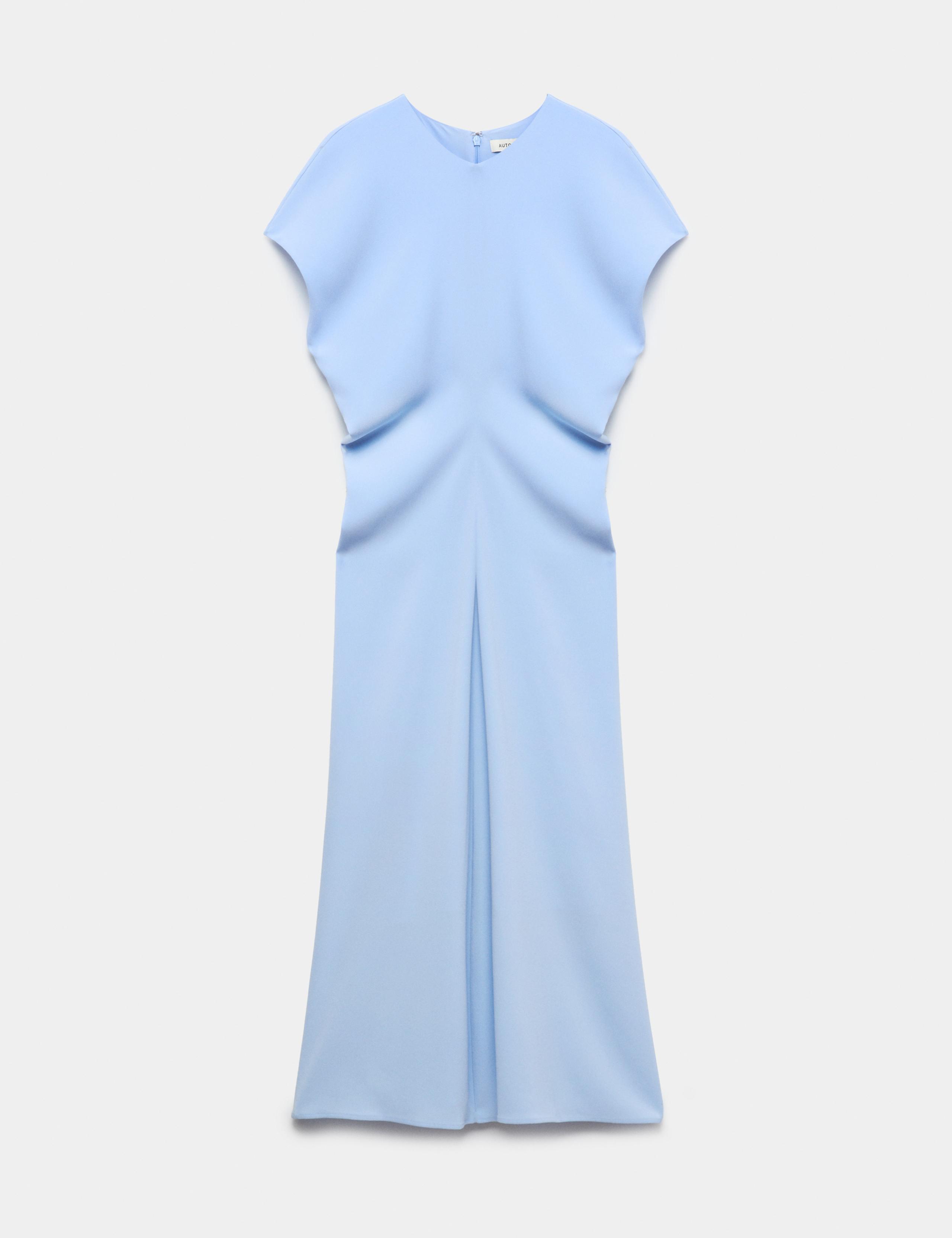 V-Neck Midi Waisted Dress 2 of 7