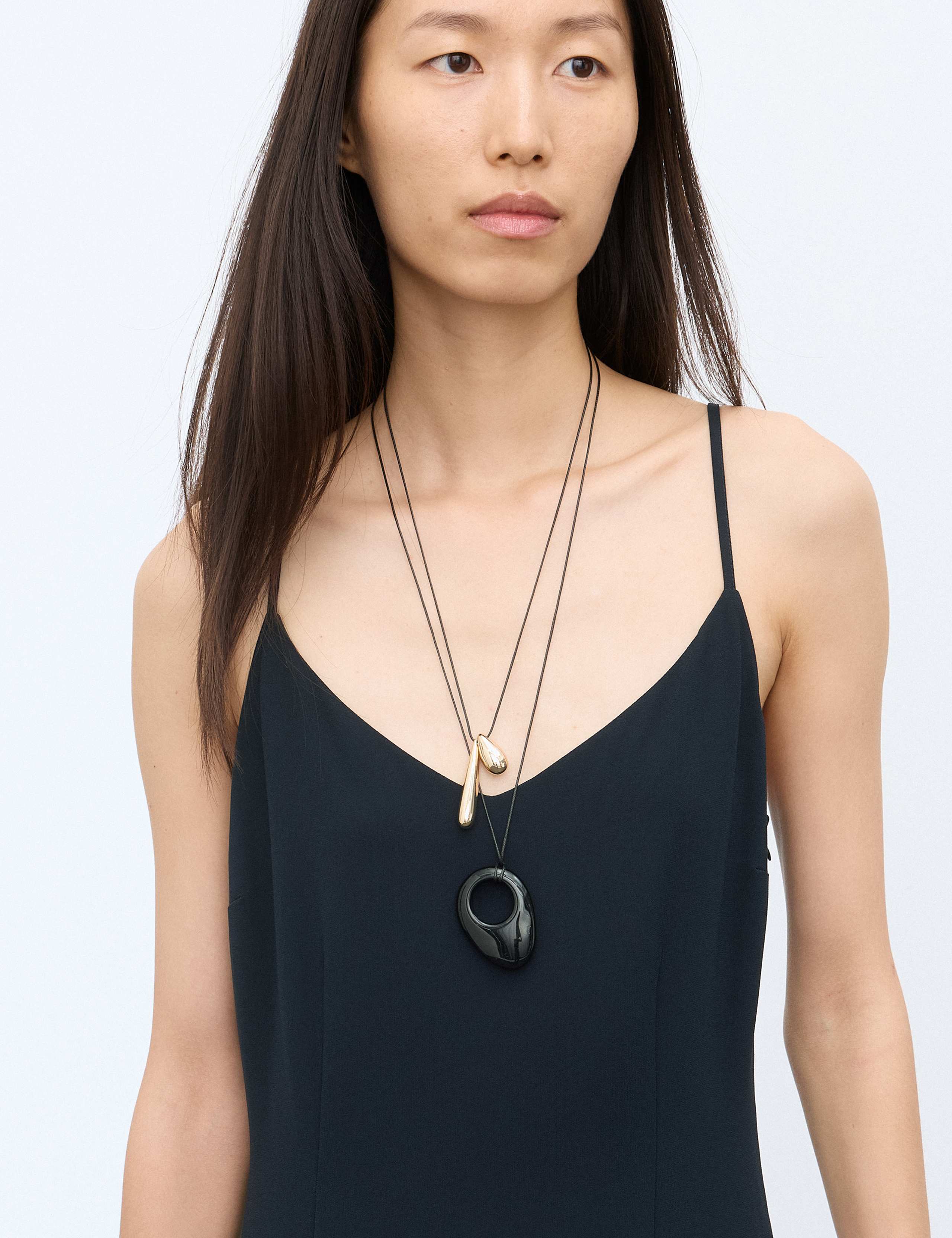 V-Neck Pleat Detail Maxi Slip Dress 6 of 7