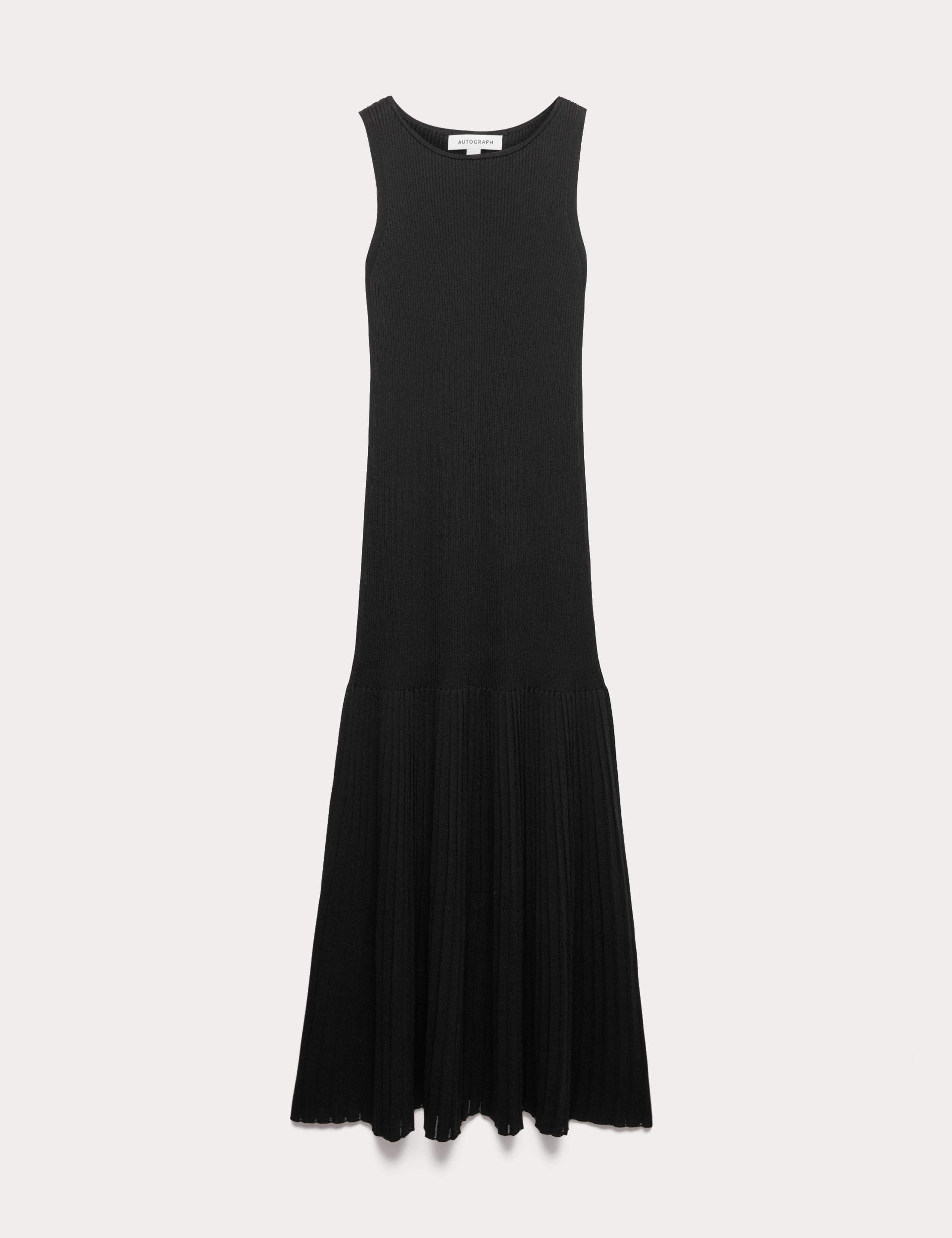 Knitted Ribbed Pleated Maxi Dress 1 of 1
