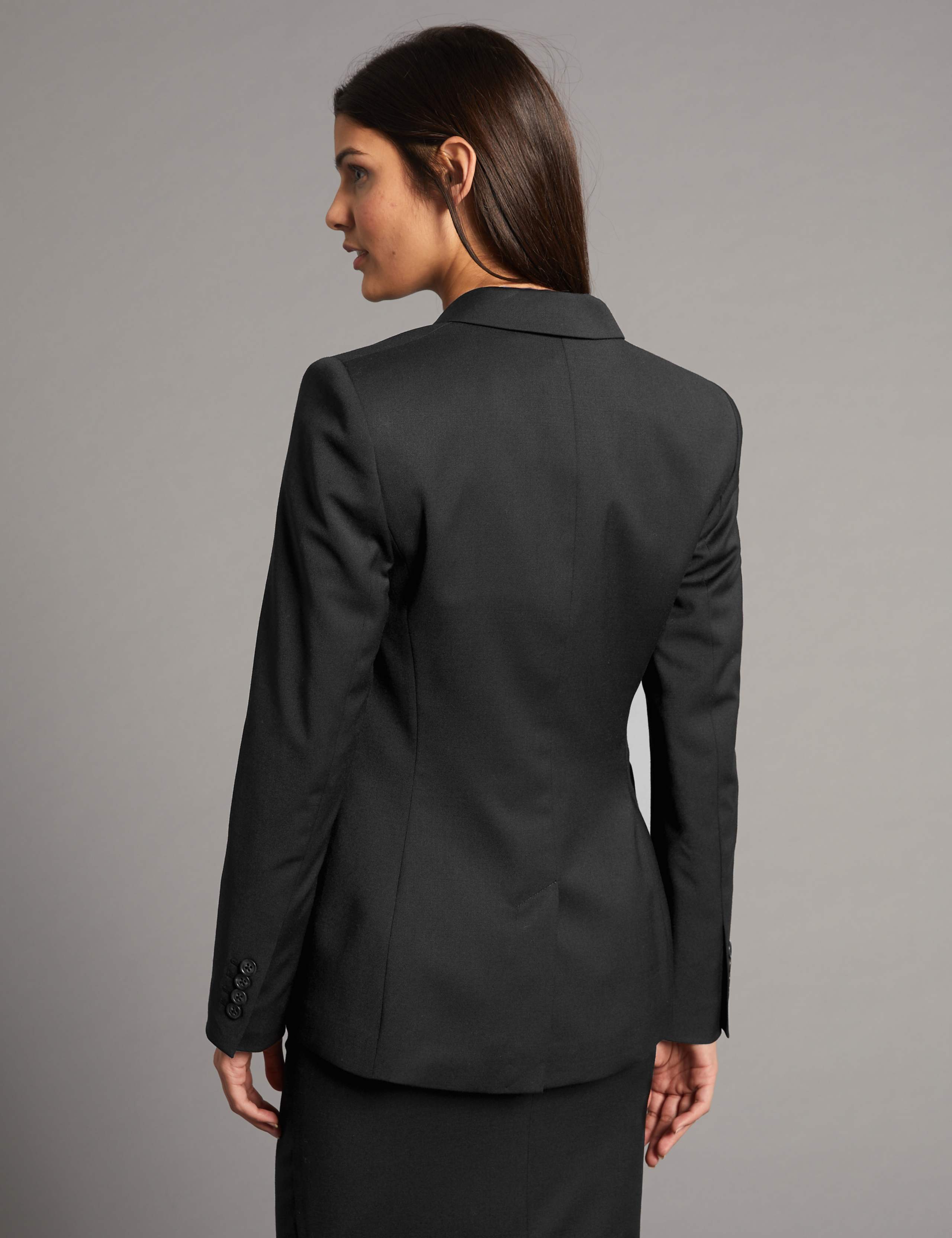 Wool Blend Longline Single Breasted Blazer 4 of 6