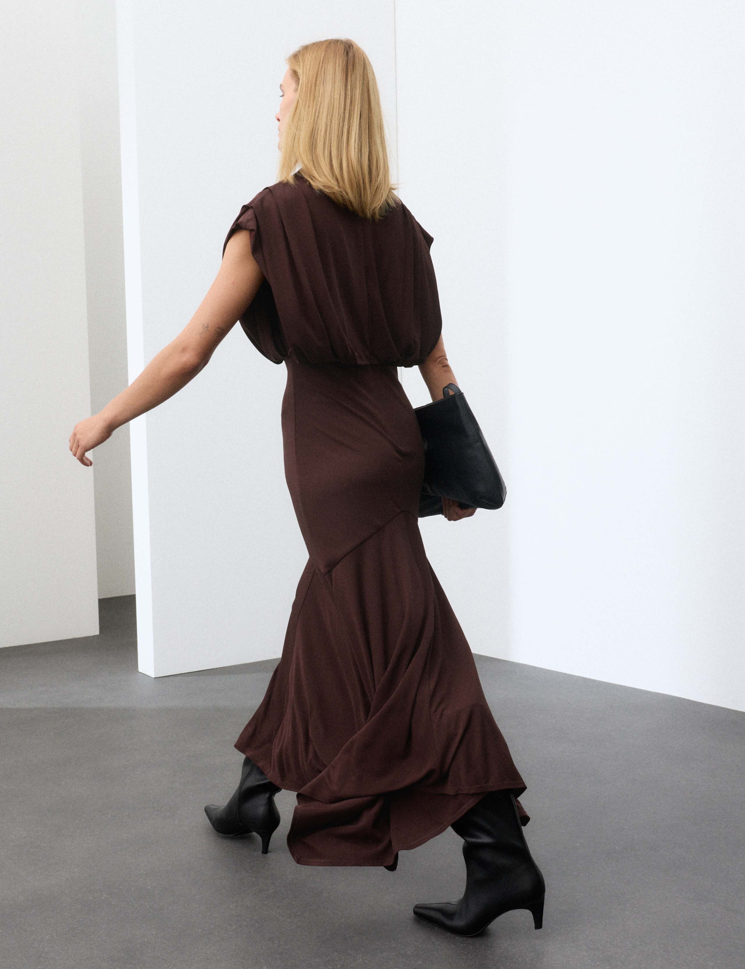 Slinky Draped Maxi Dress 3 of 7