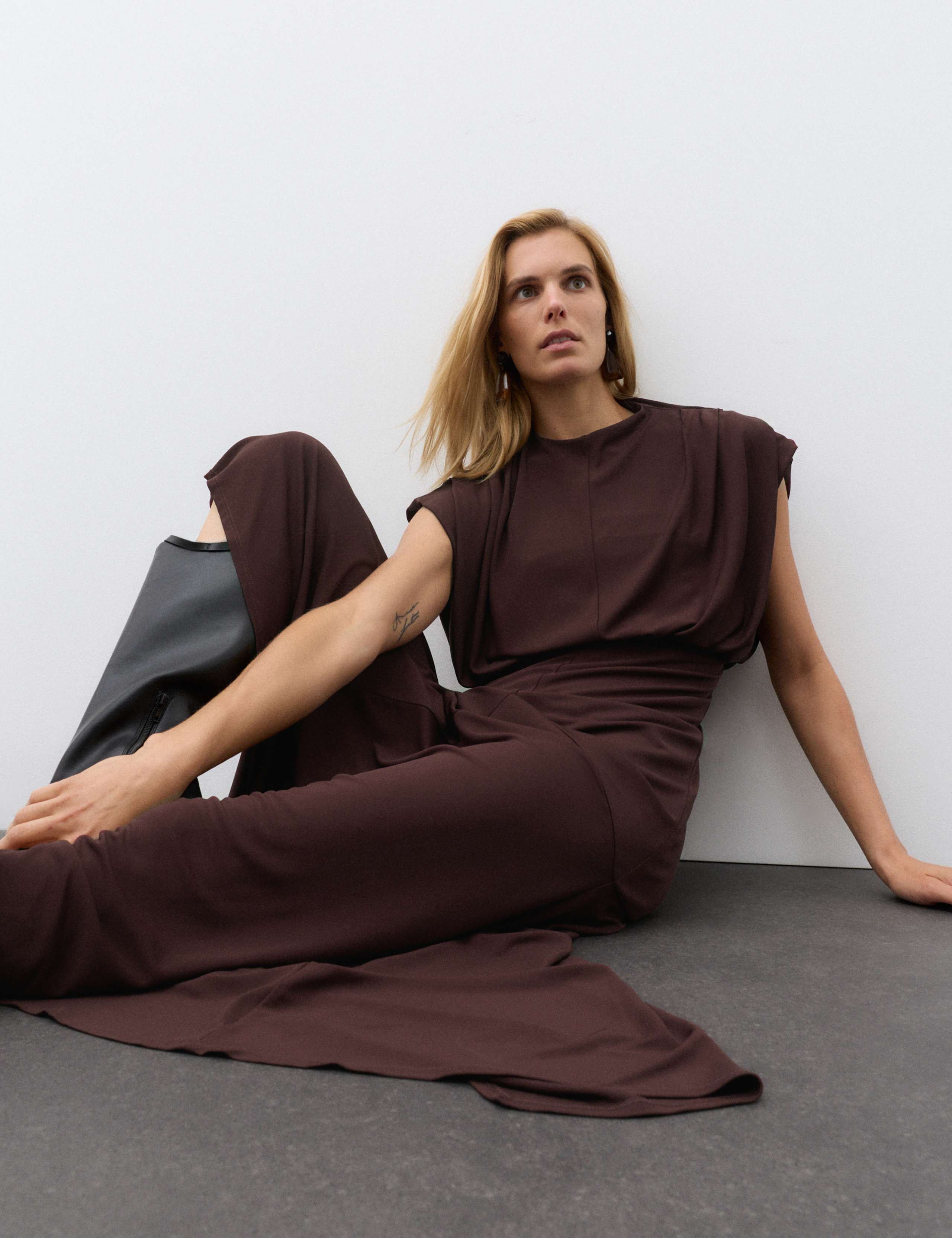 Slinky Draped Maxi Dress 4 of 7