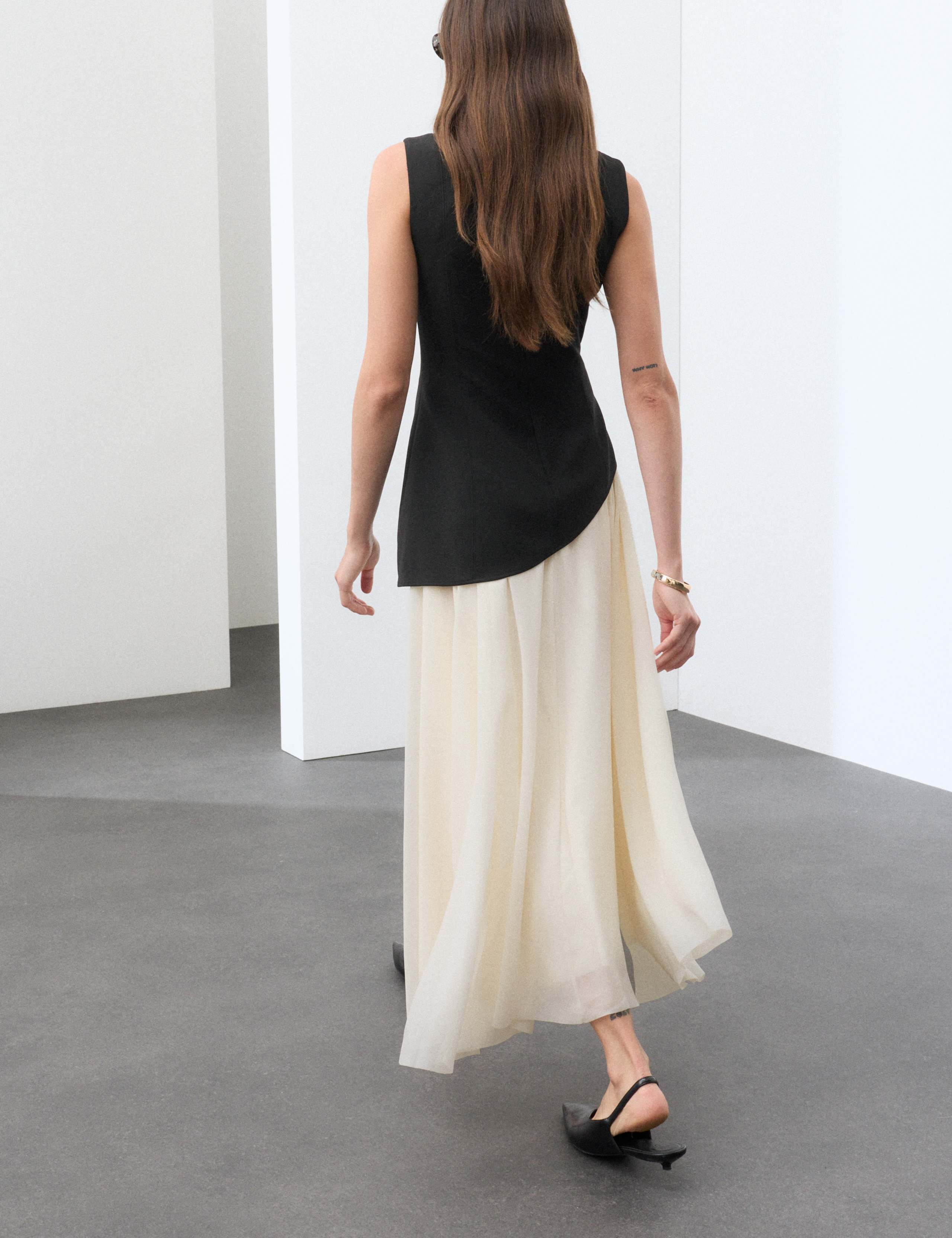 Wool Blend Colour Block Midaxi Dress 3 of 7