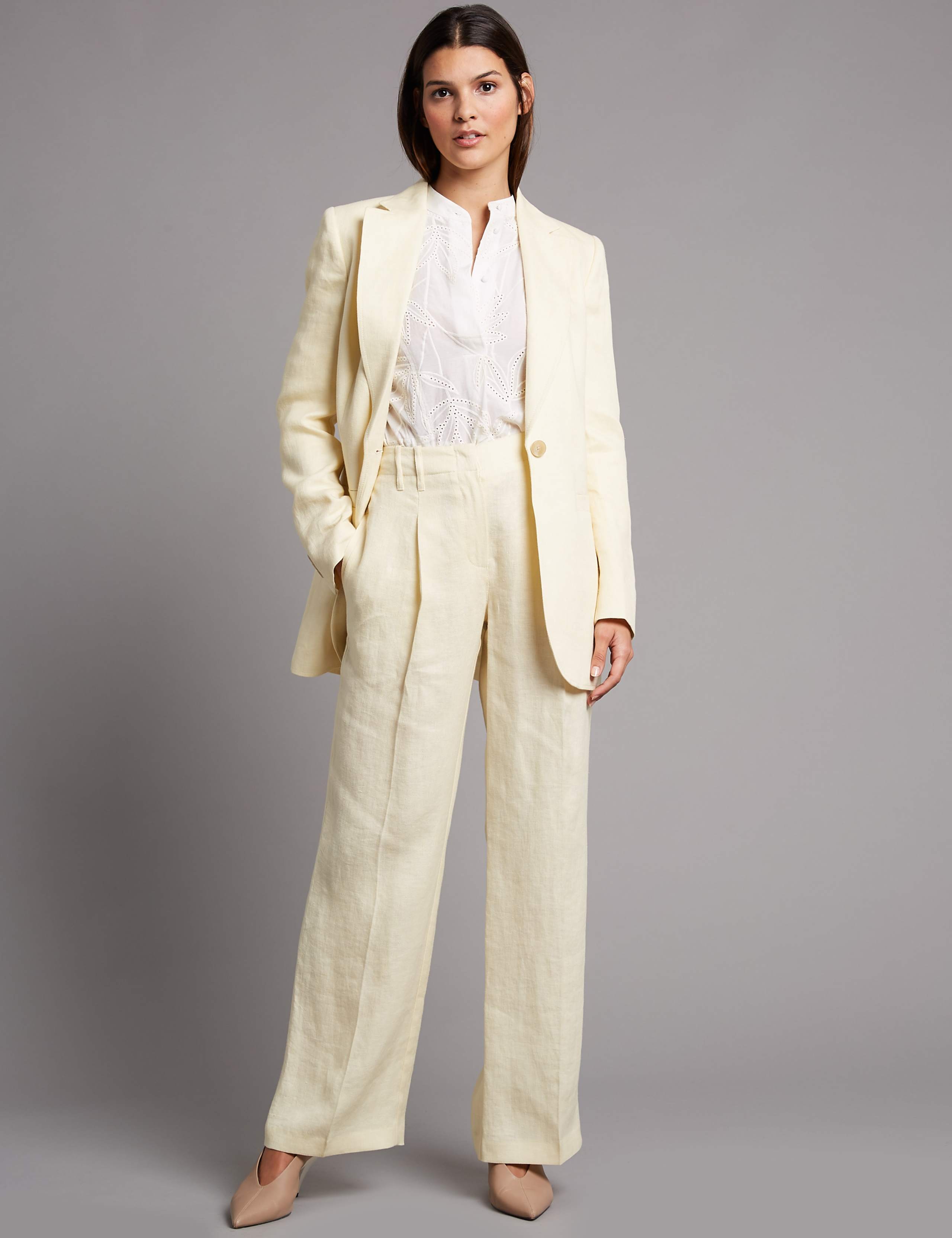 Pure Linen Wide Leg Trousers 7 of 7