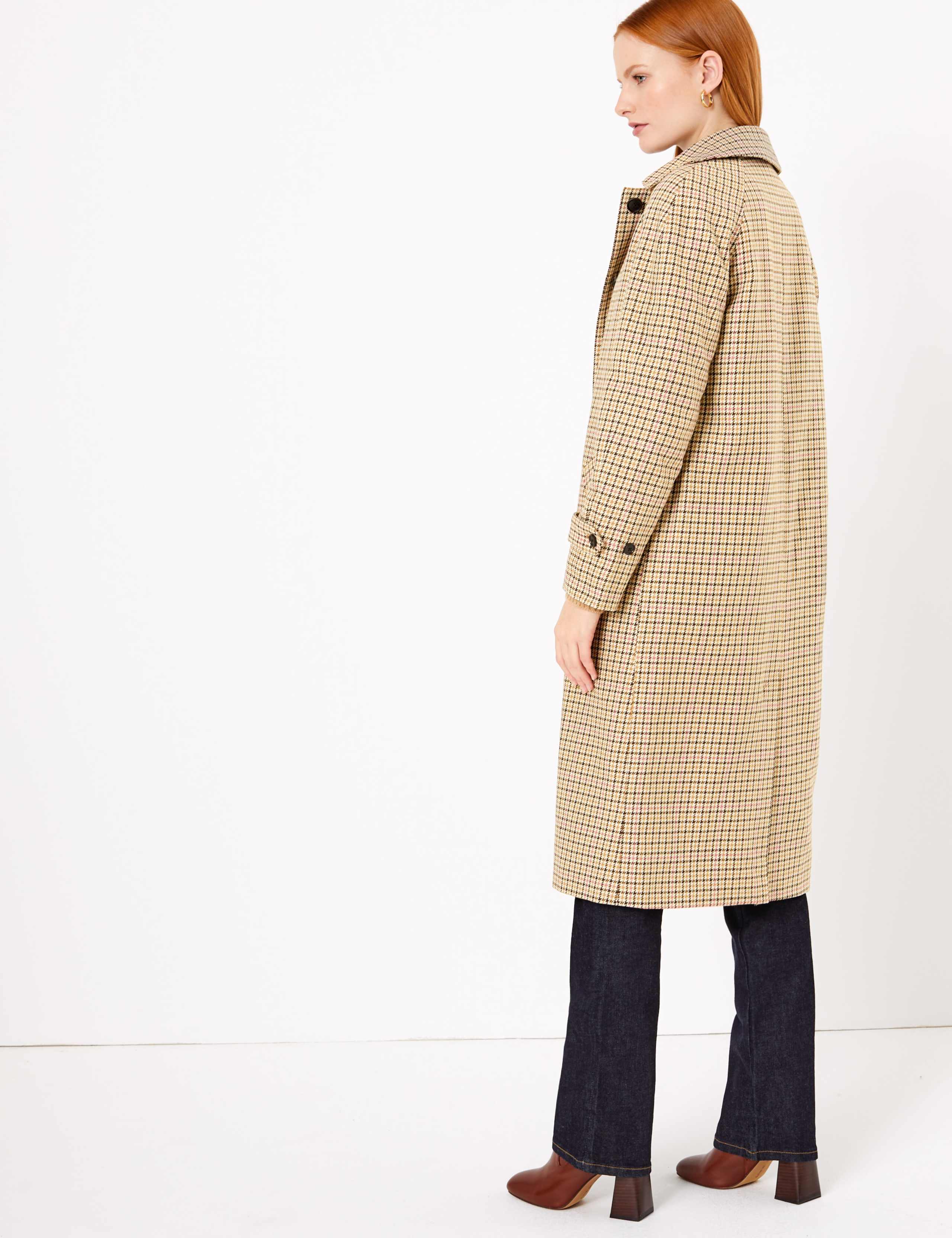 Pure Cotton Check Print Car Coat 4 of 4