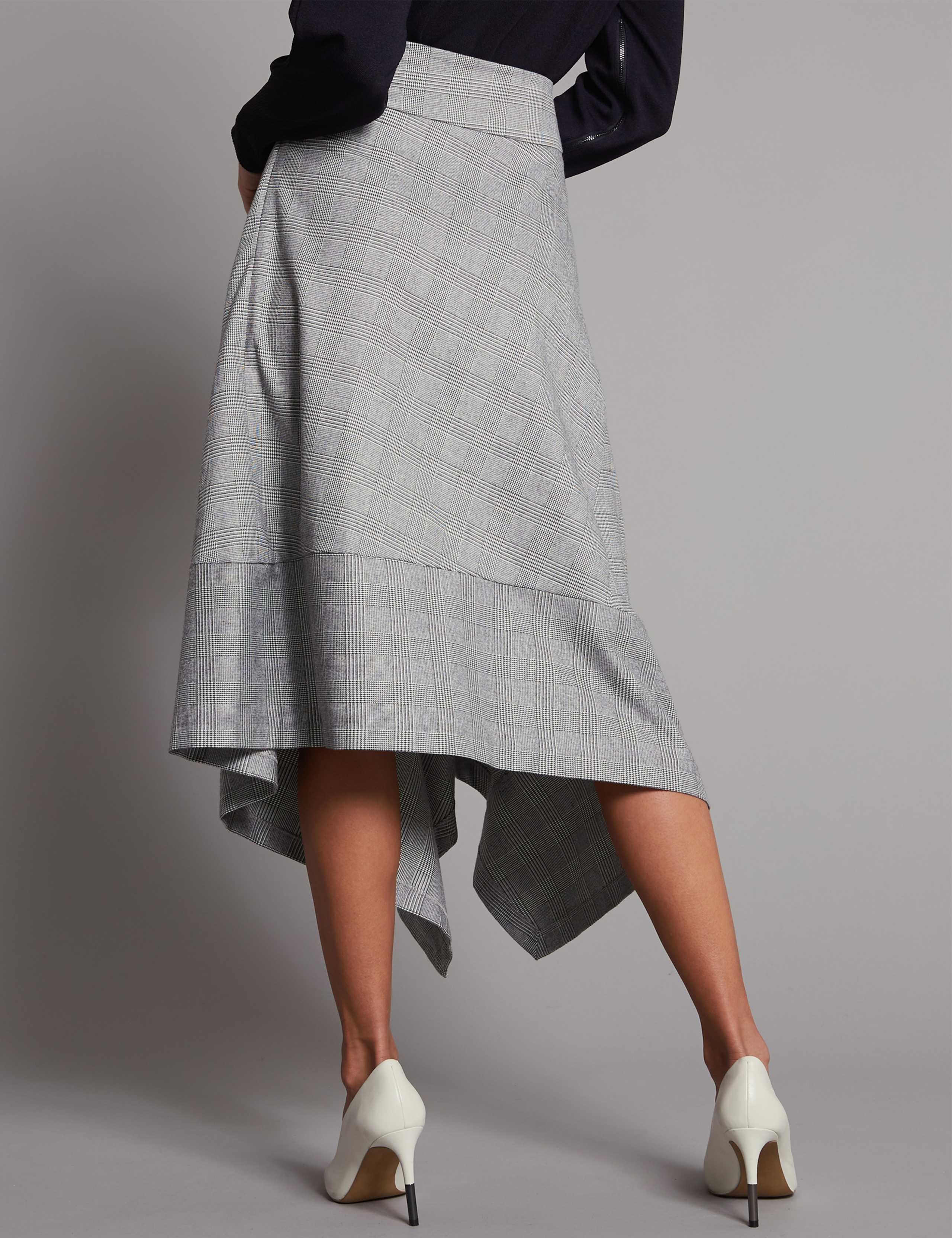 Checked Asymmetric Skirt 4 of 5