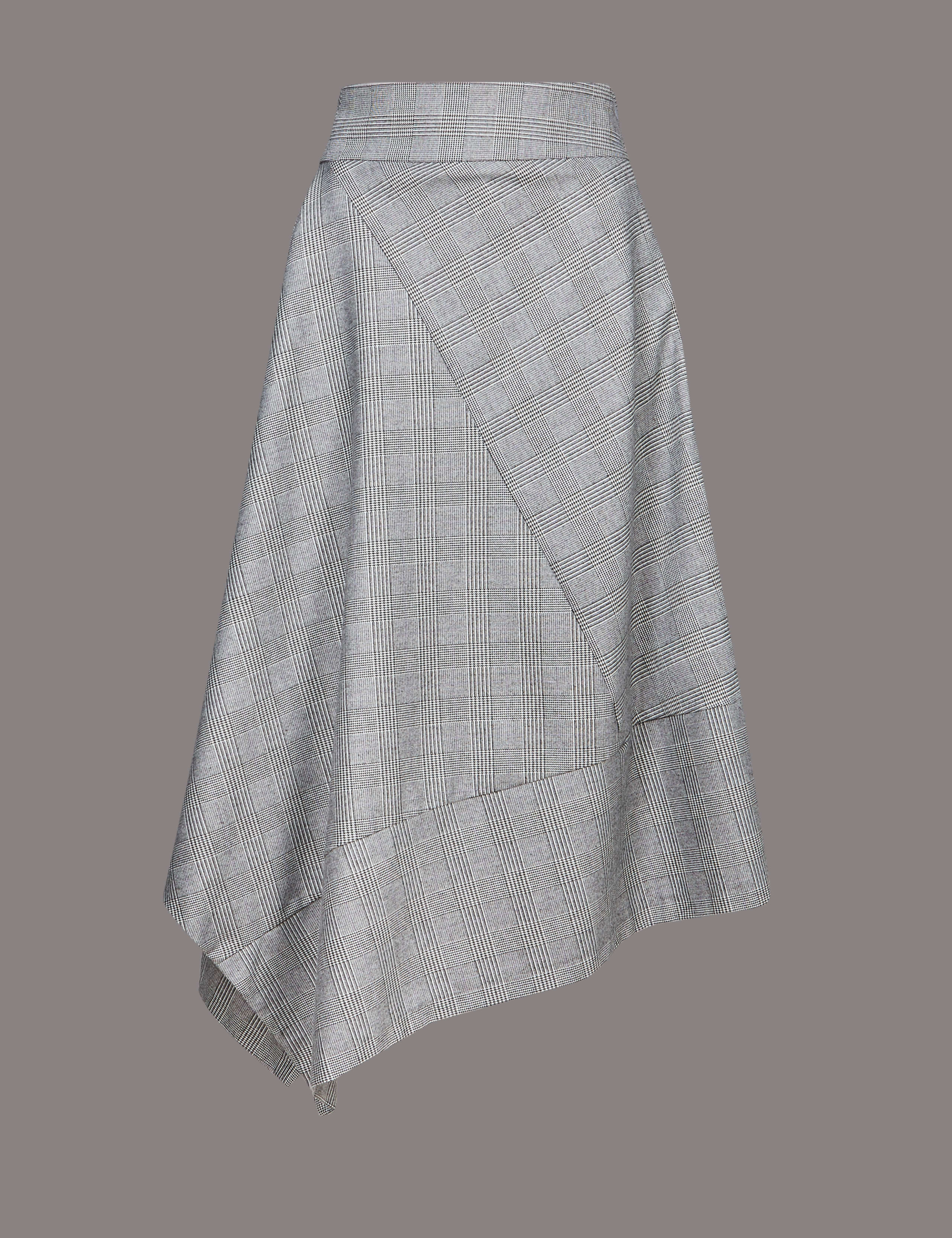 Checked Asymmetric Skirt 2 of 5
