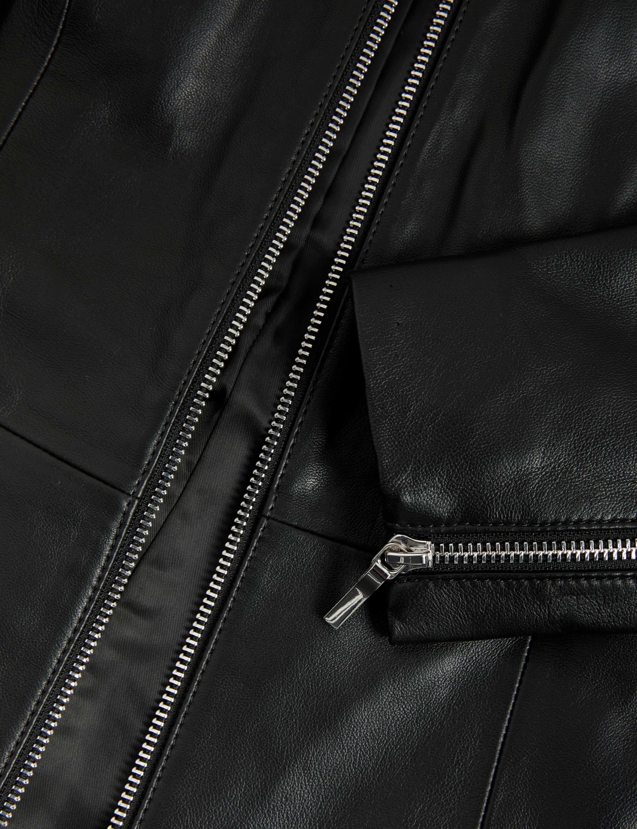 Leather Collarless Jacket 8 of 8