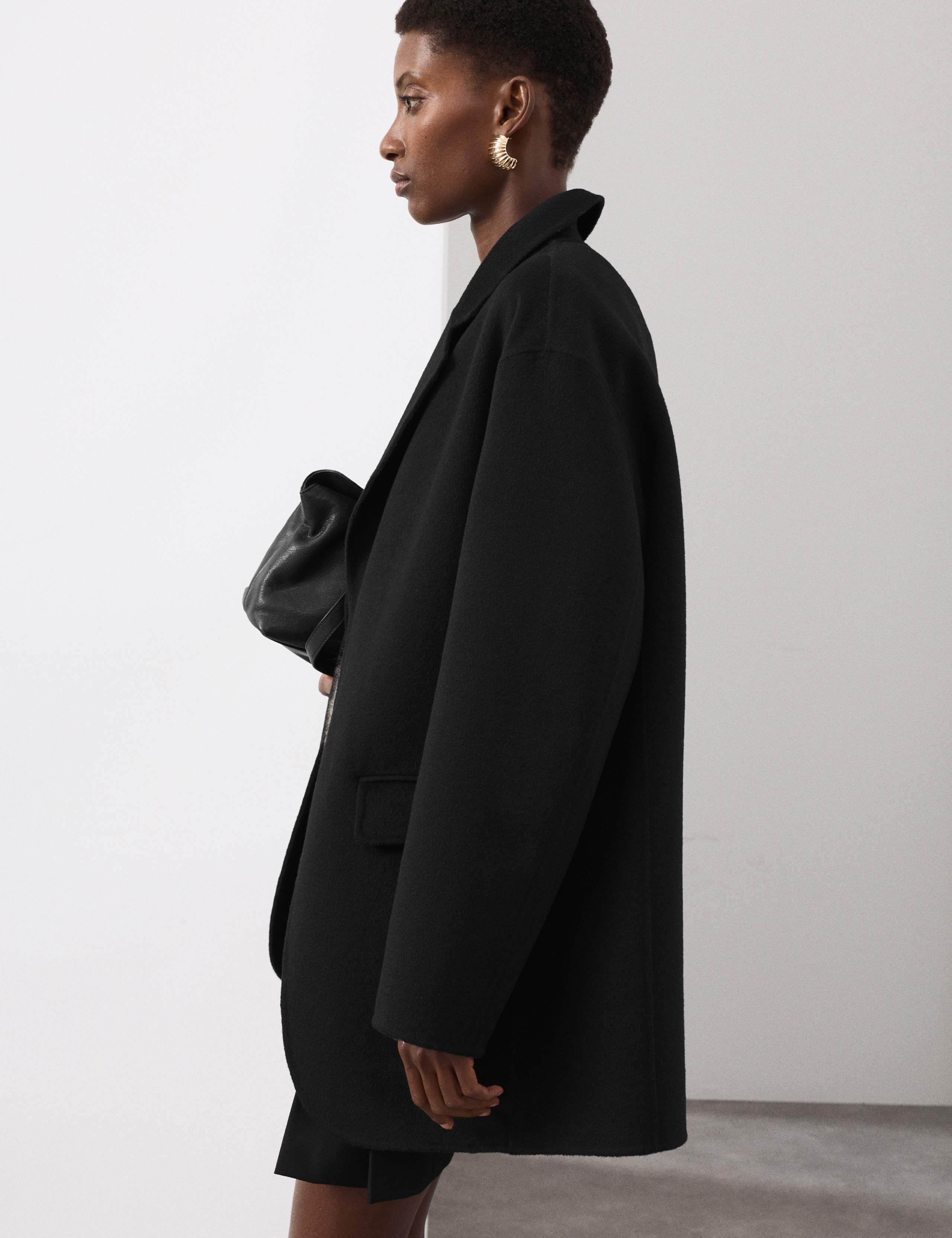 Wool Blend Single Breasted Blazer 1 of 7