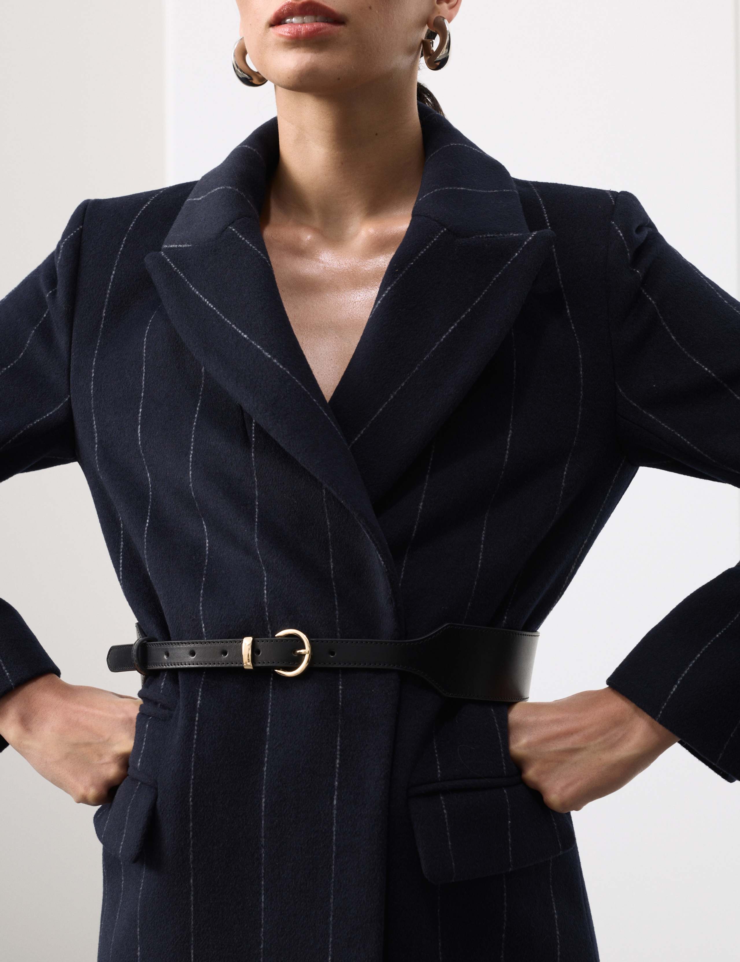 Wool Rich Double Breasted Longline Coat 3 of 8
