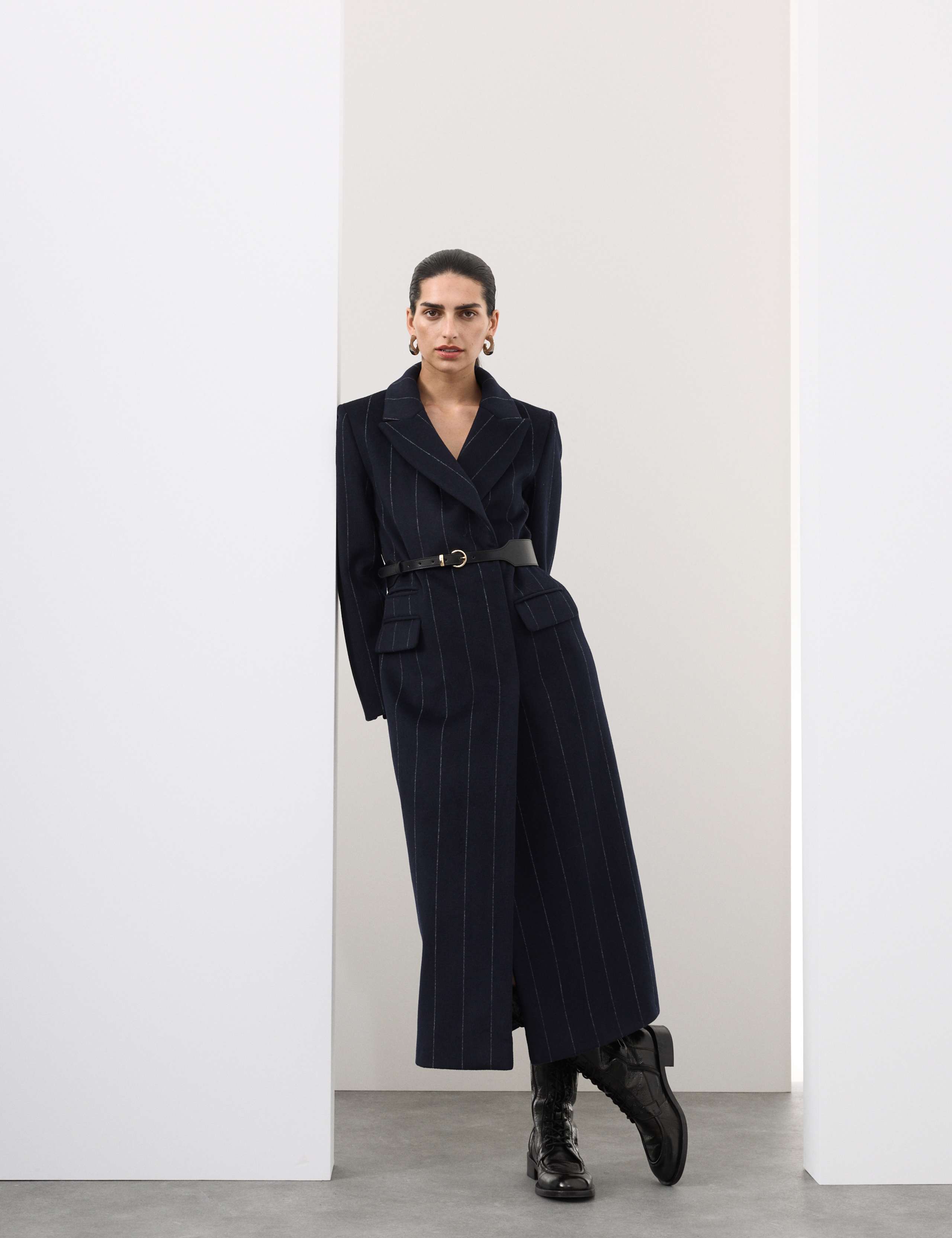 Wool Rich Double Breasted Longline Coat 4 of 8