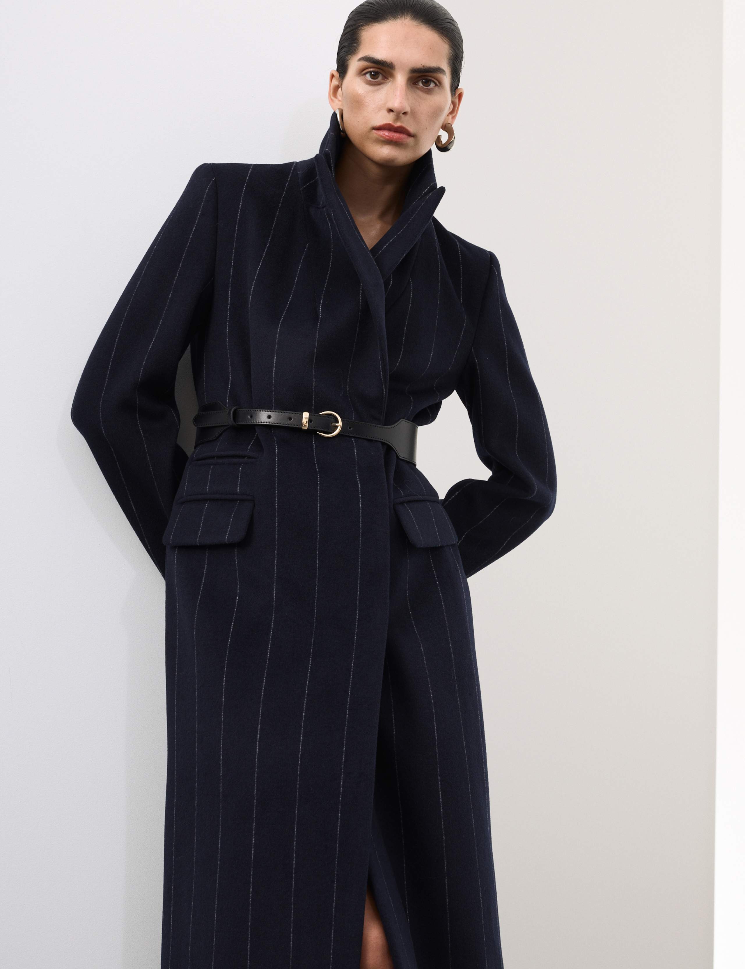 Wool Rich Double Breasted Longline Coat 6 of 8