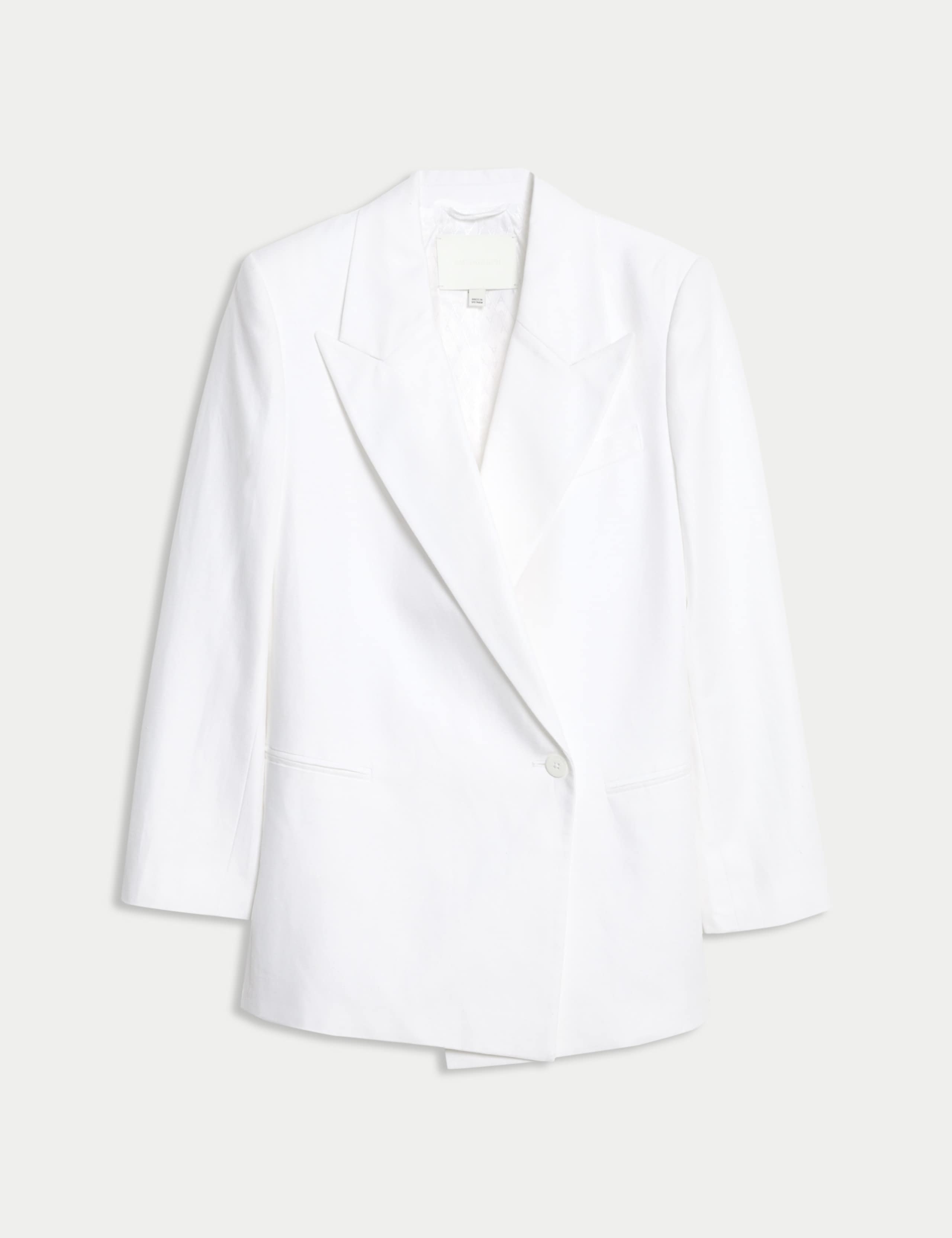 Linen Blend Single Breasted Blazer 2 of 7