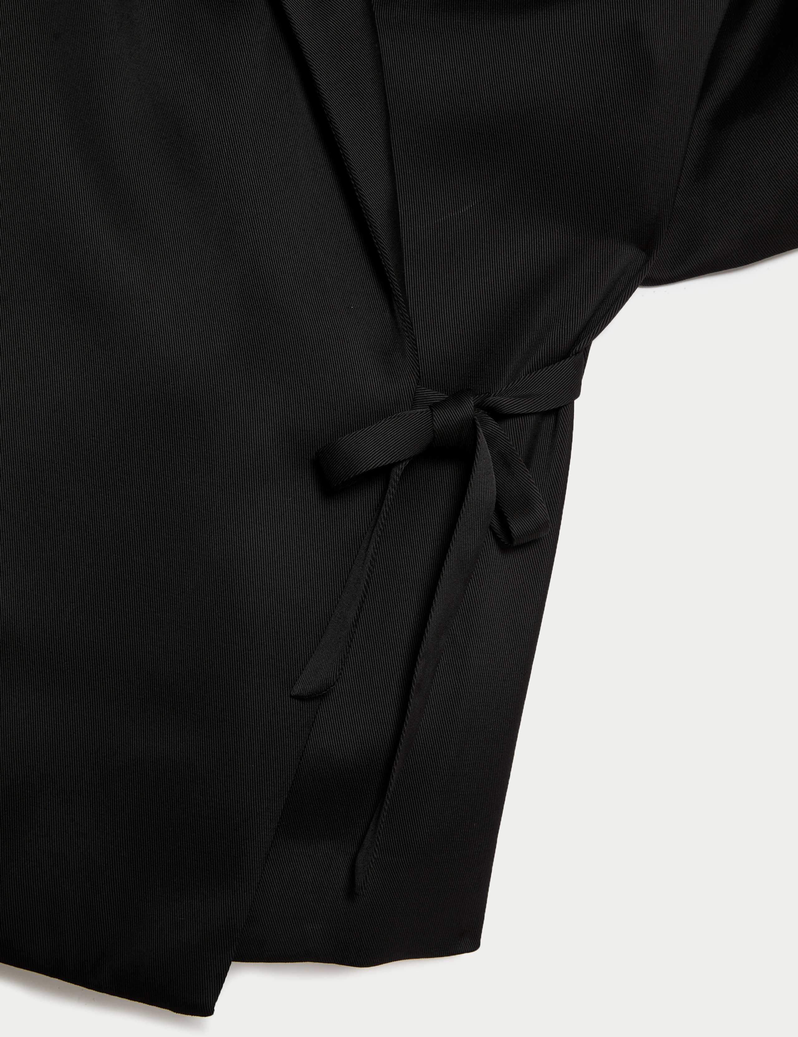 Textured Short Sleeve Tie Waist Blazer 6 of 6