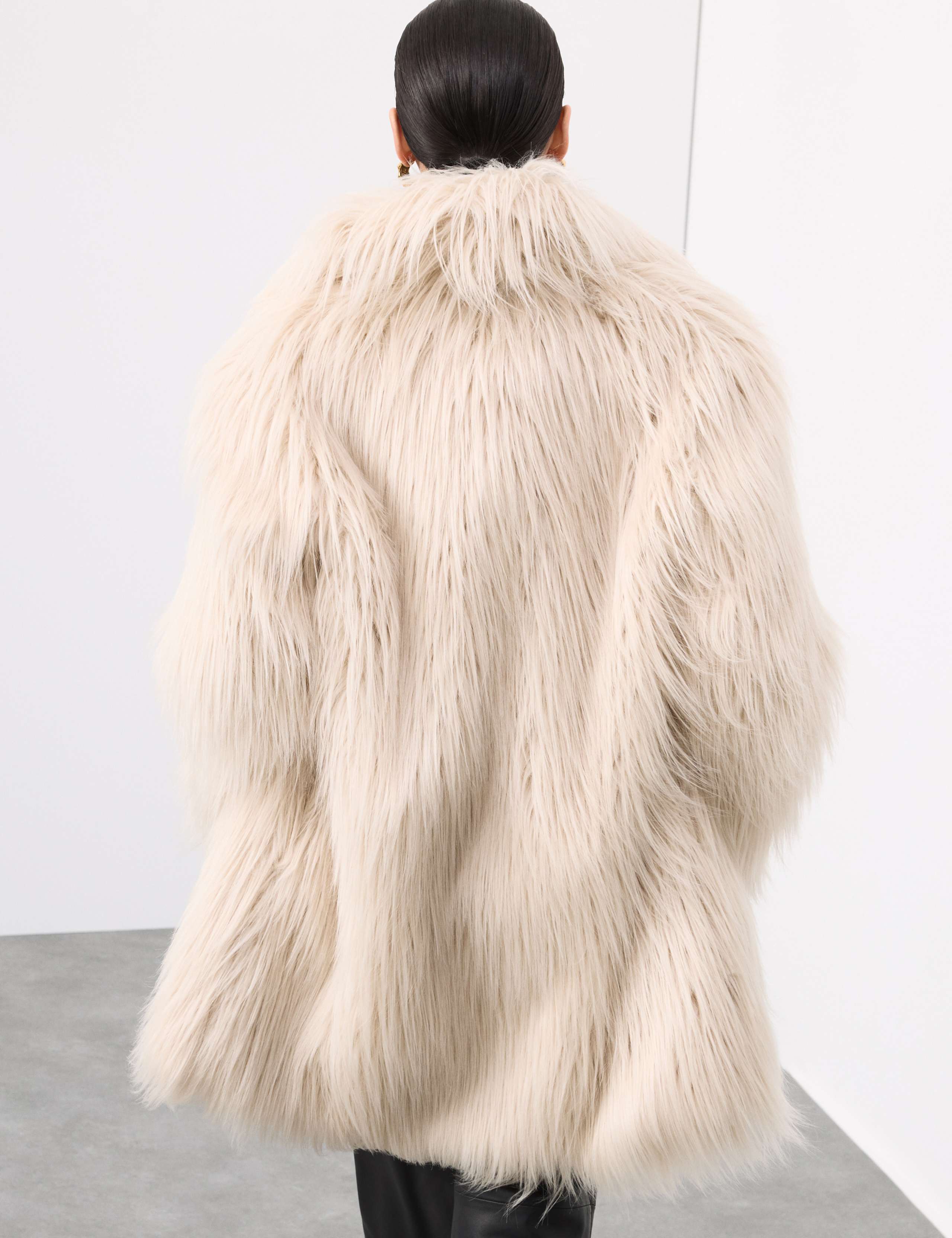 Faux Fur Collared Longline Coat 6 of 8