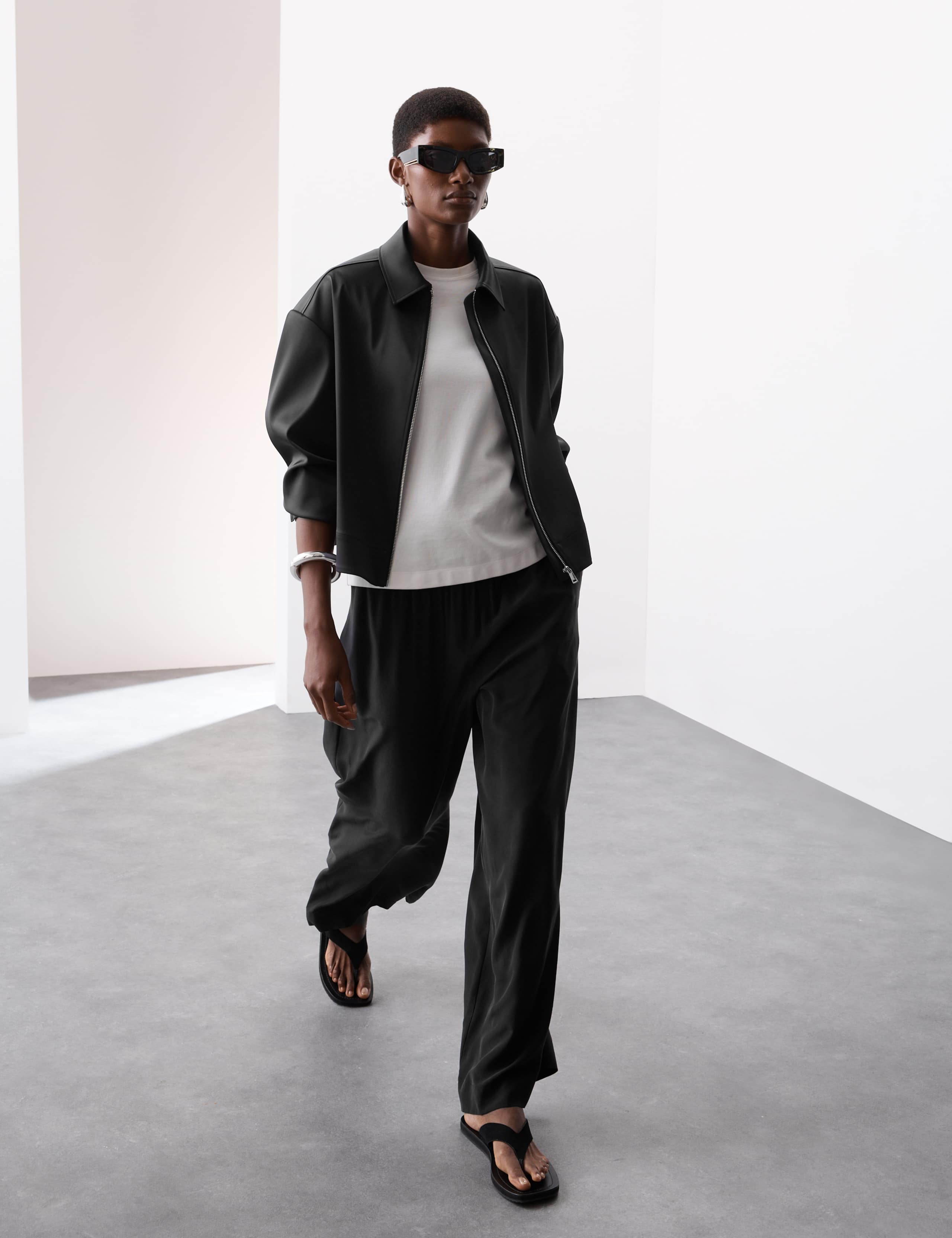 Satin Lightweight Collared Jacket 3 of 7