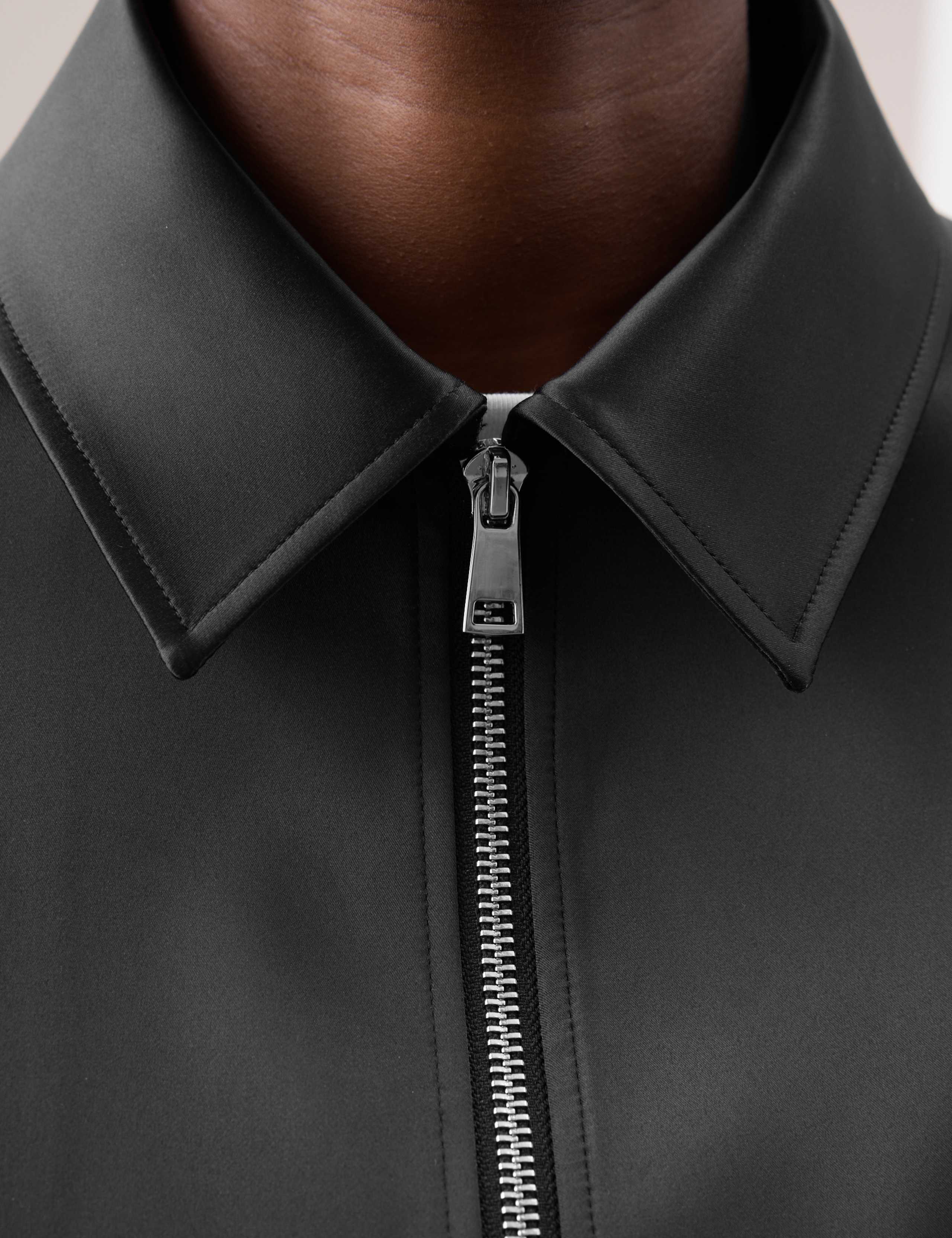 Satin Lightweight Collared Jacket 4 of 7