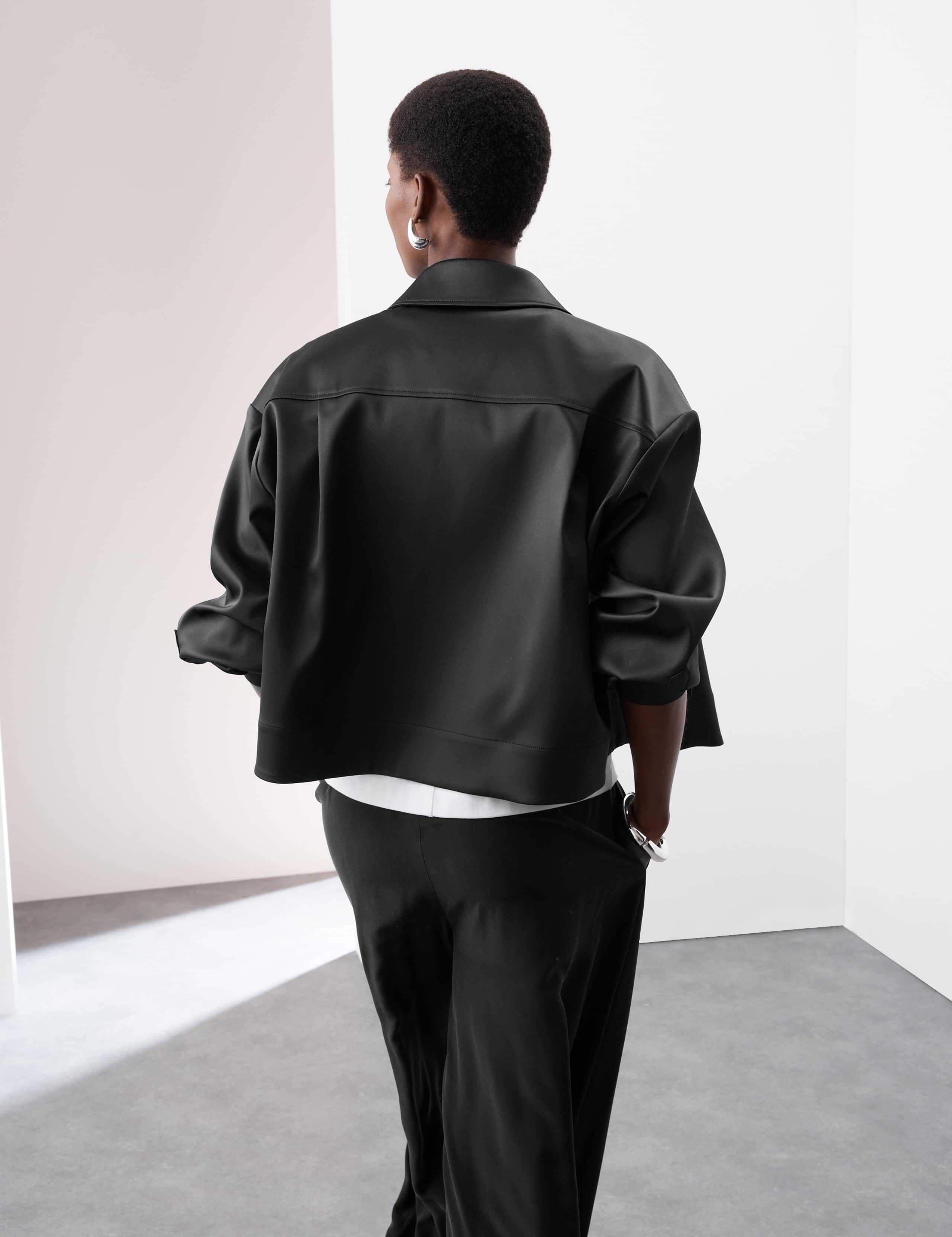 Satin Lightweight Collared Jacket 5 of 7