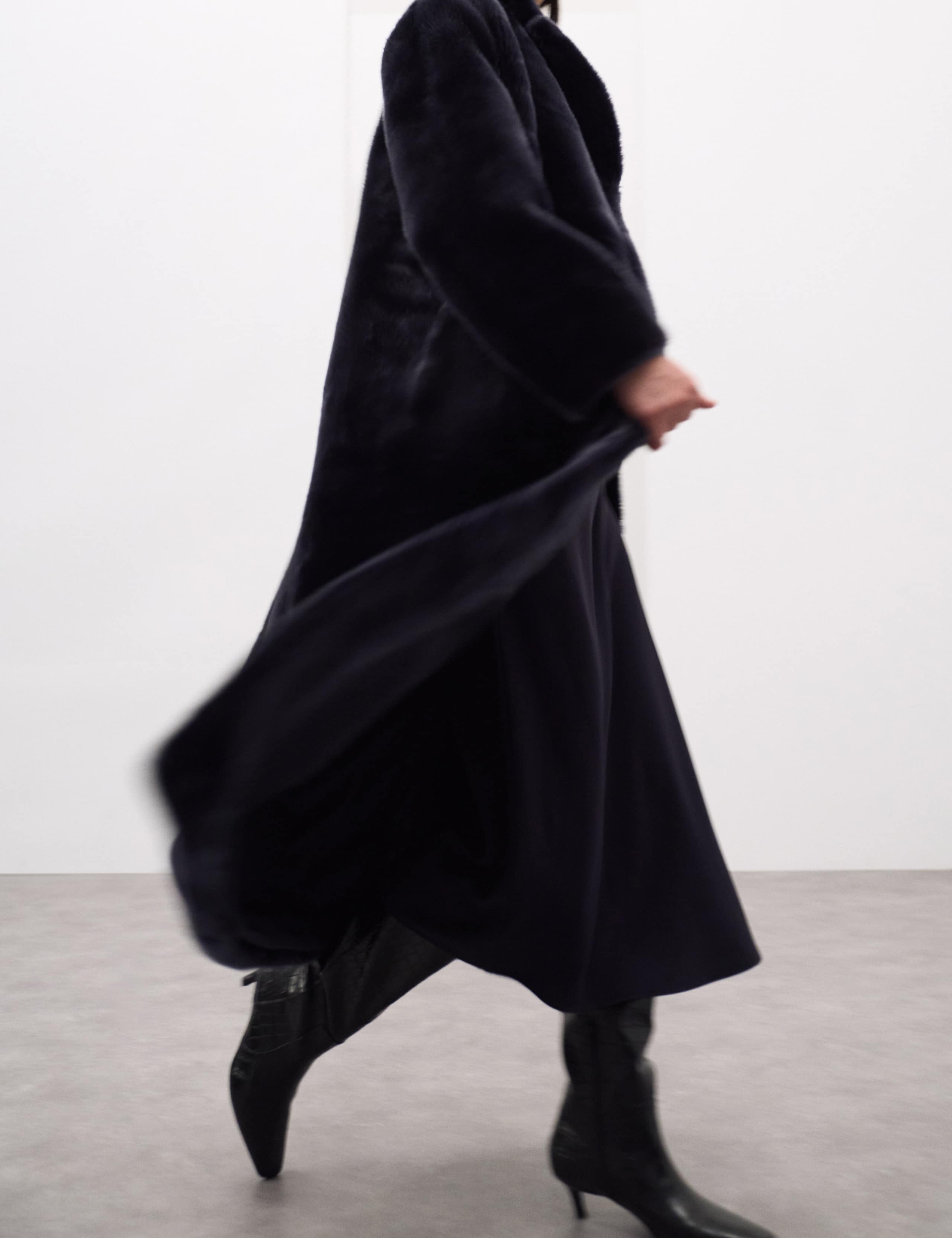 Faux Fur Collared Longline Coat 6 of 6