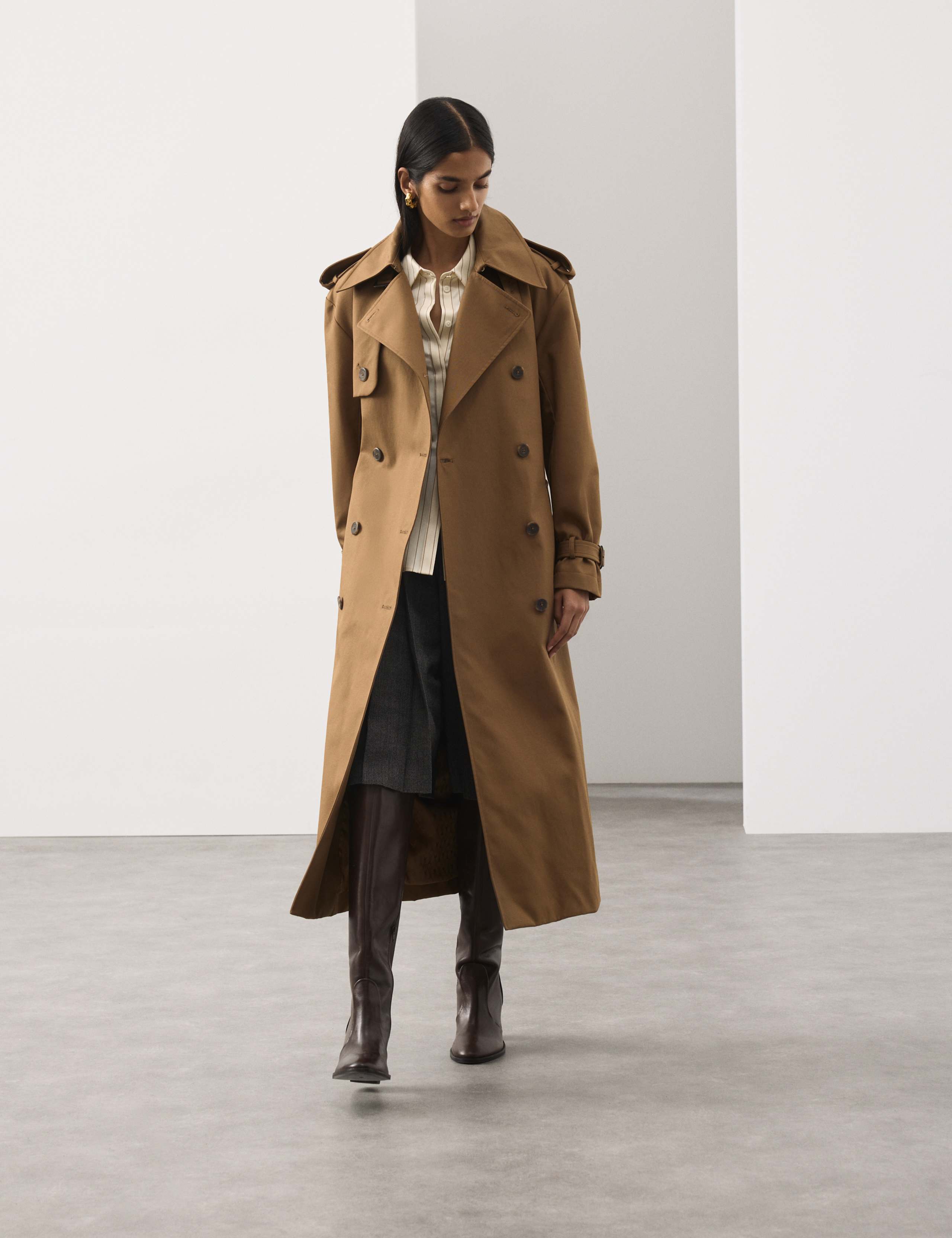 Pure Cotton Longline Trench Coat 3 of 7