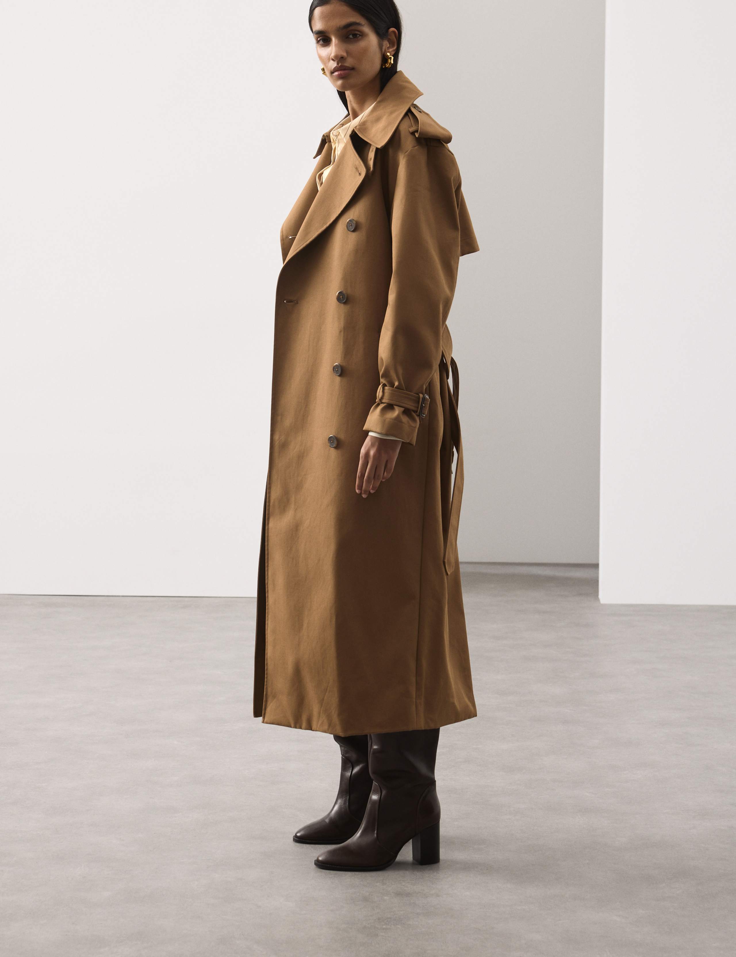 Pure Cotton Longline Trench Coat 5 of 7