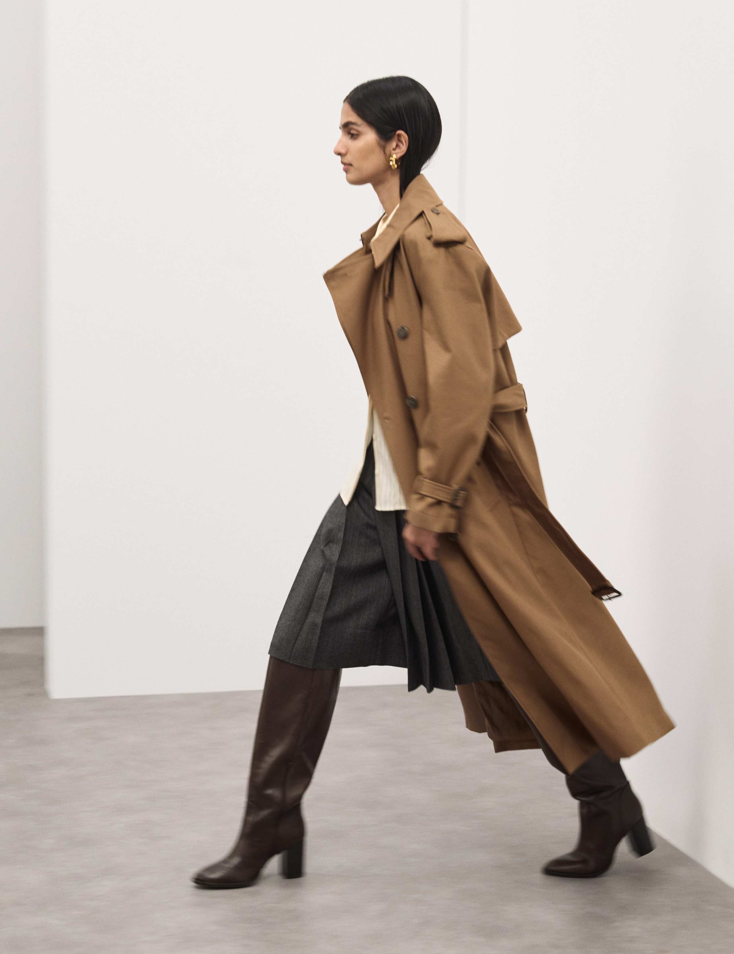 Pure Cotton Longline Trench Coat 7 of 7