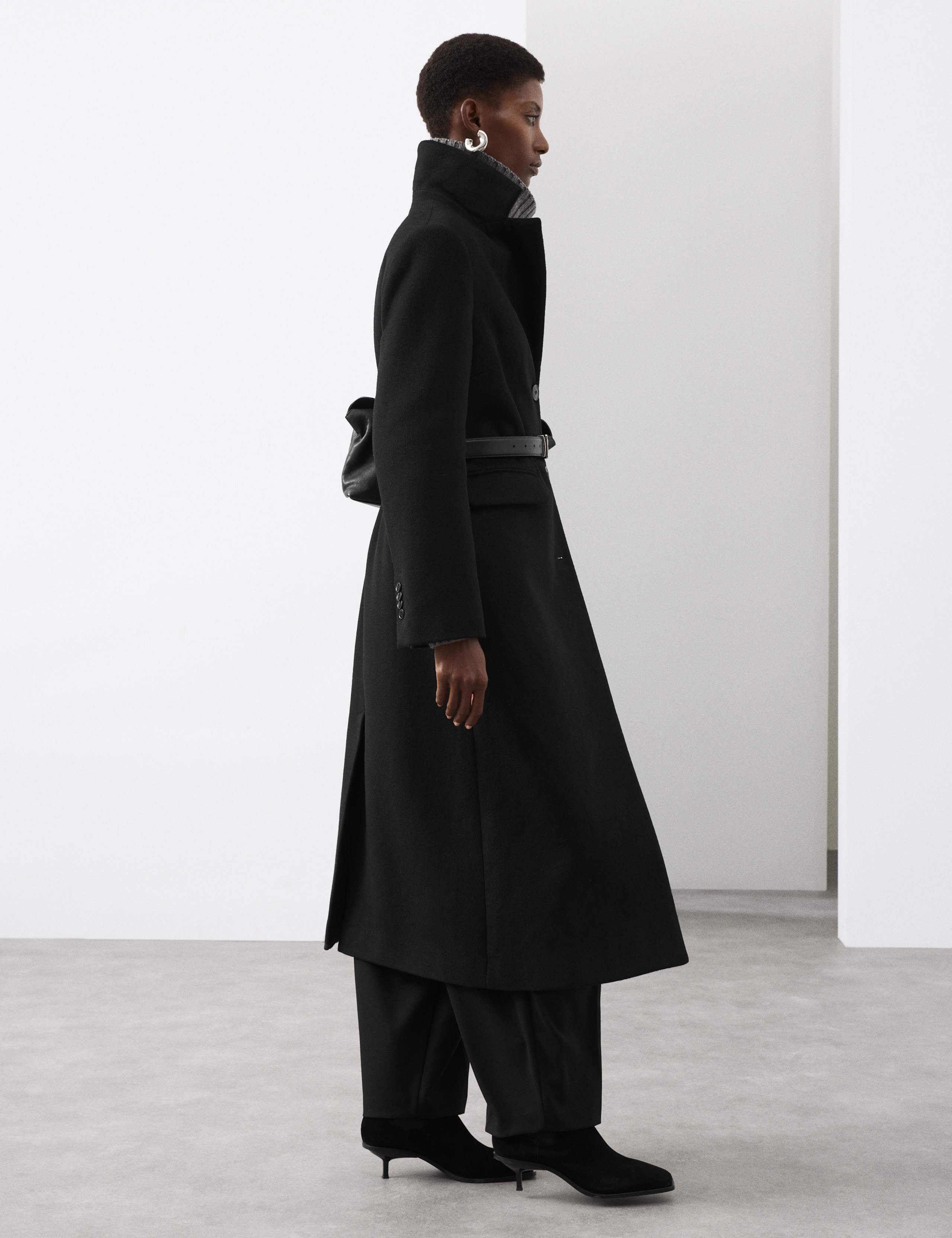 Wool Blend Longline Tailored Coat 4 of 7