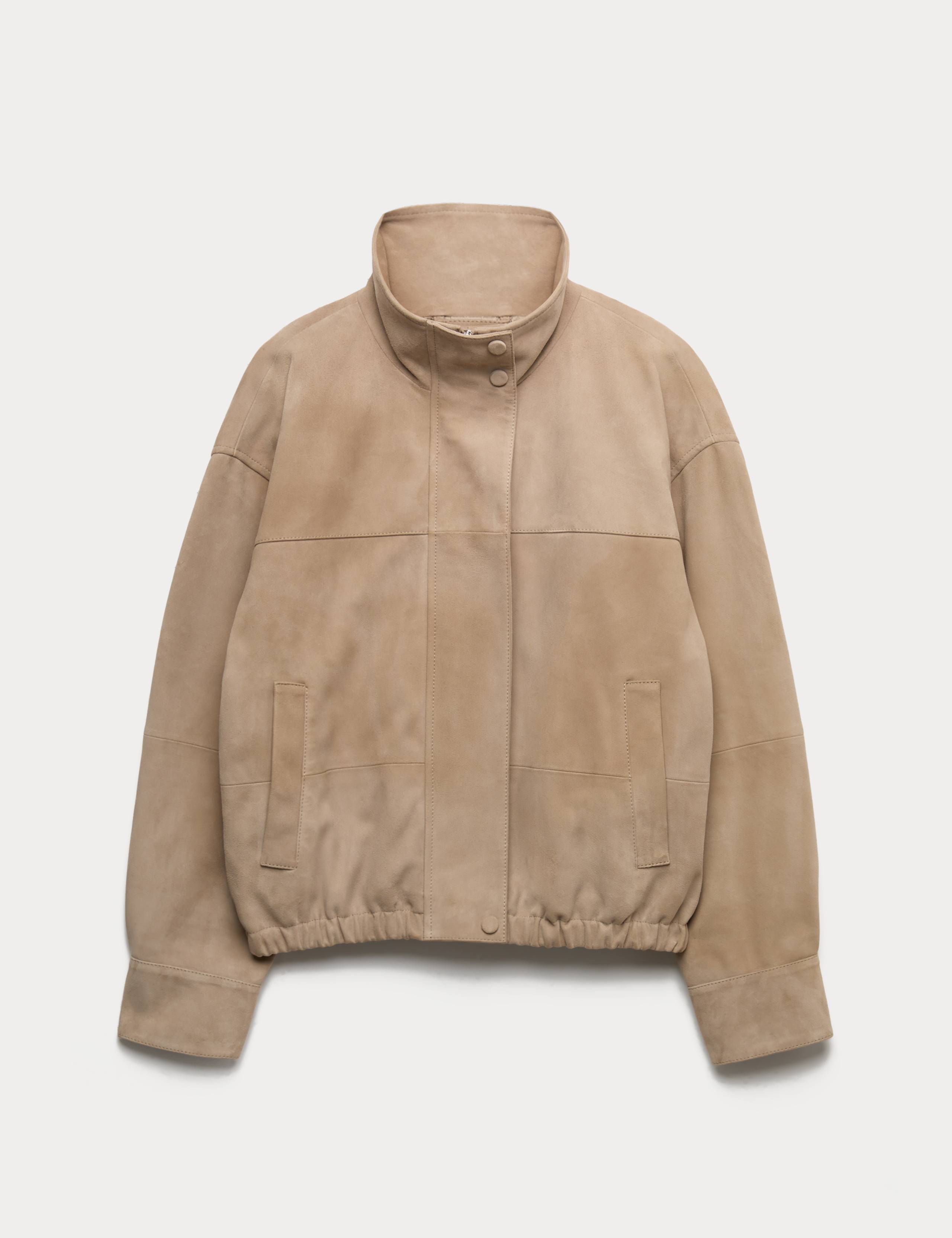 Suede Funnel Neck Blouson Jacket 1 of 1
