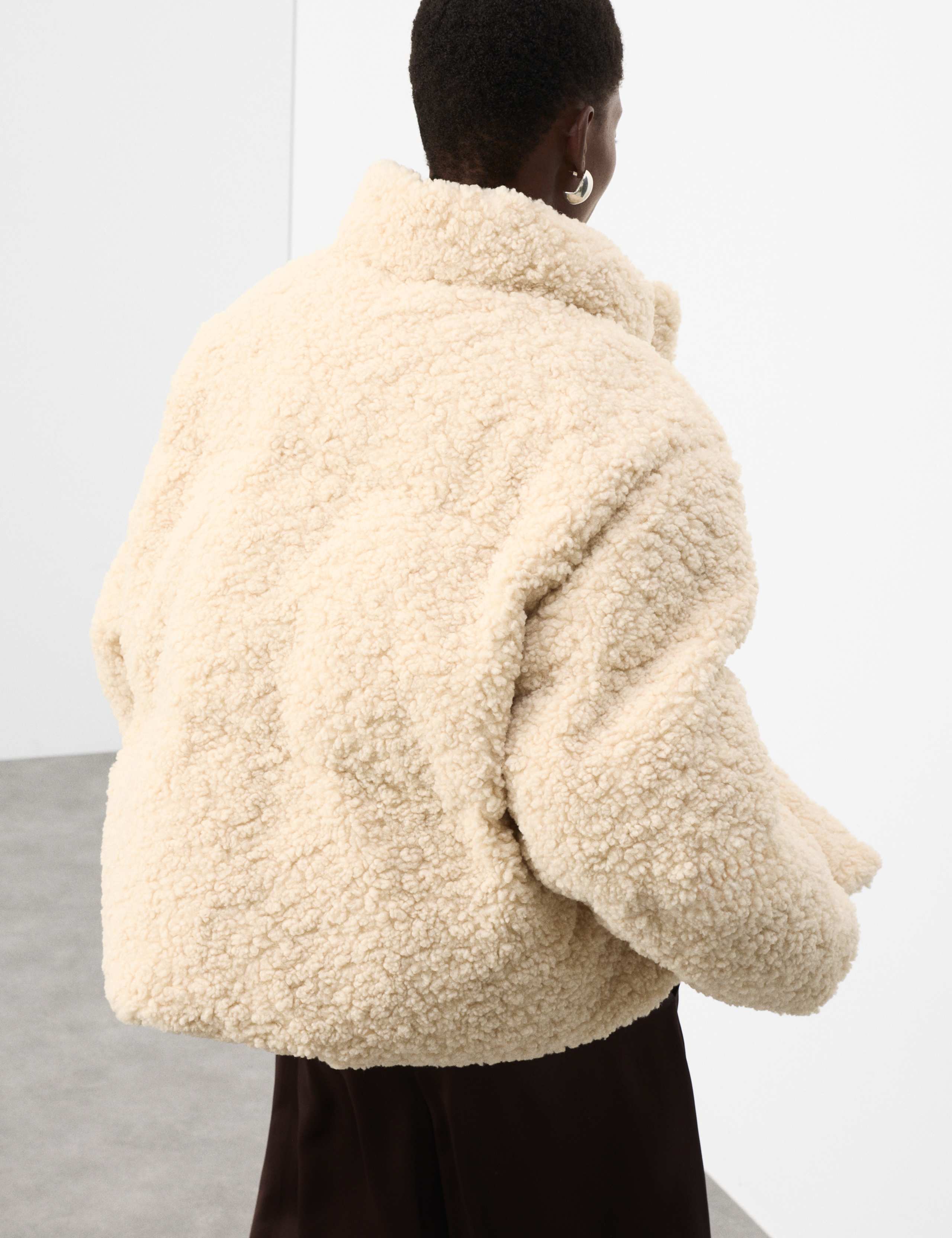 Borg Funnel Neck Puffer Coat 4 of 7