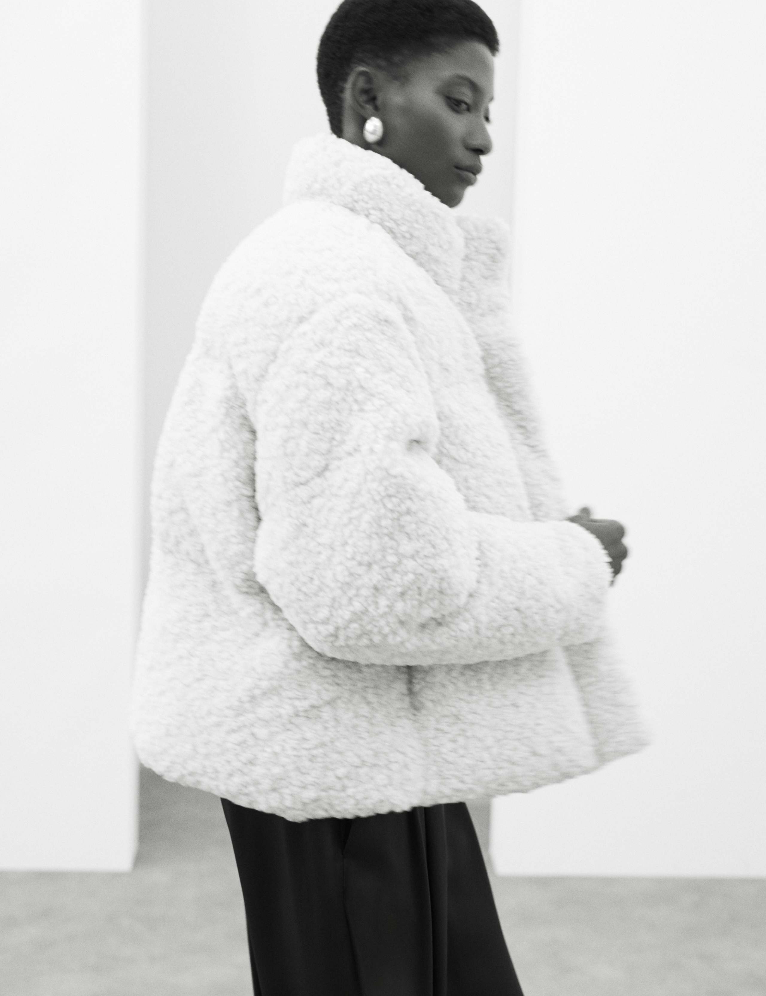 Borg Funnel Neck Puffer Coat 5 of 7