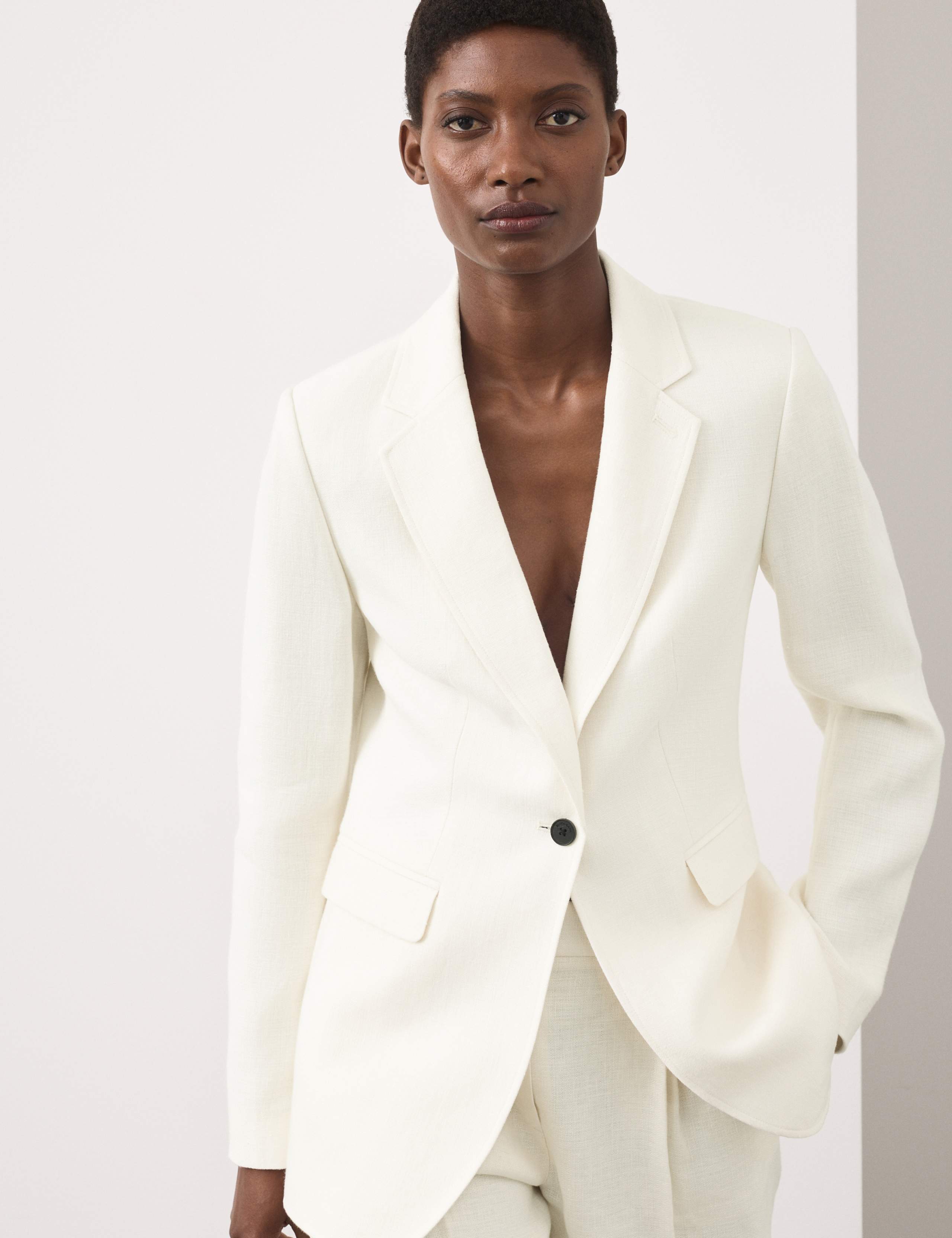 Pure Linen Tailored Blazer 1 of 7