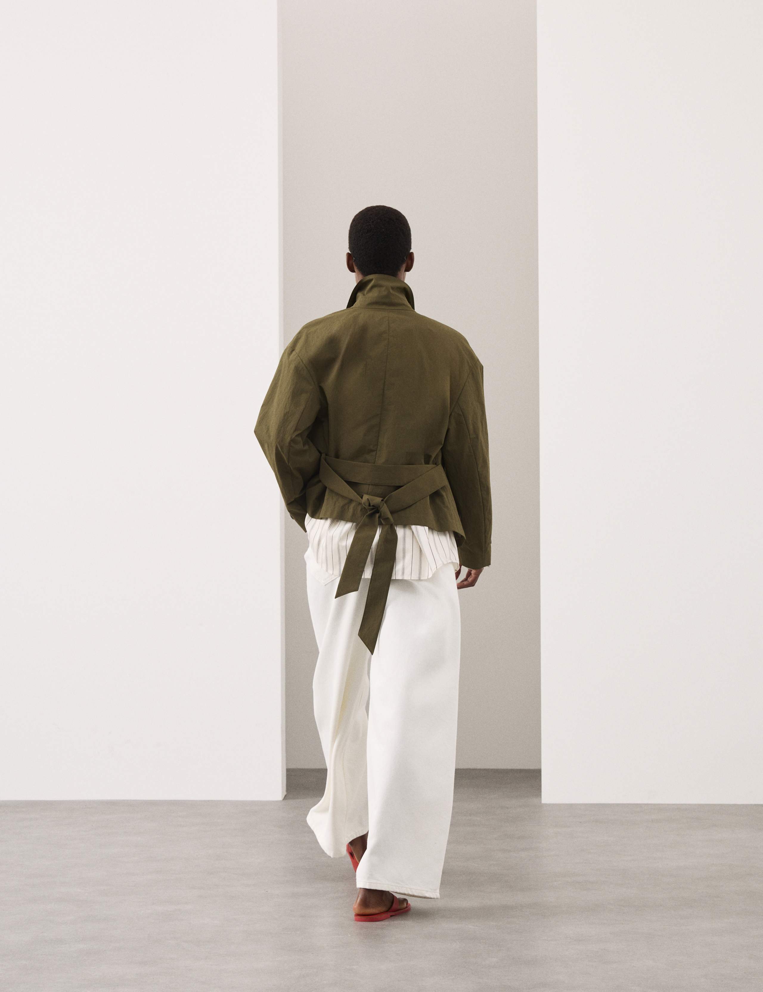 Belted Cropped Trench Coat 6 of 7
