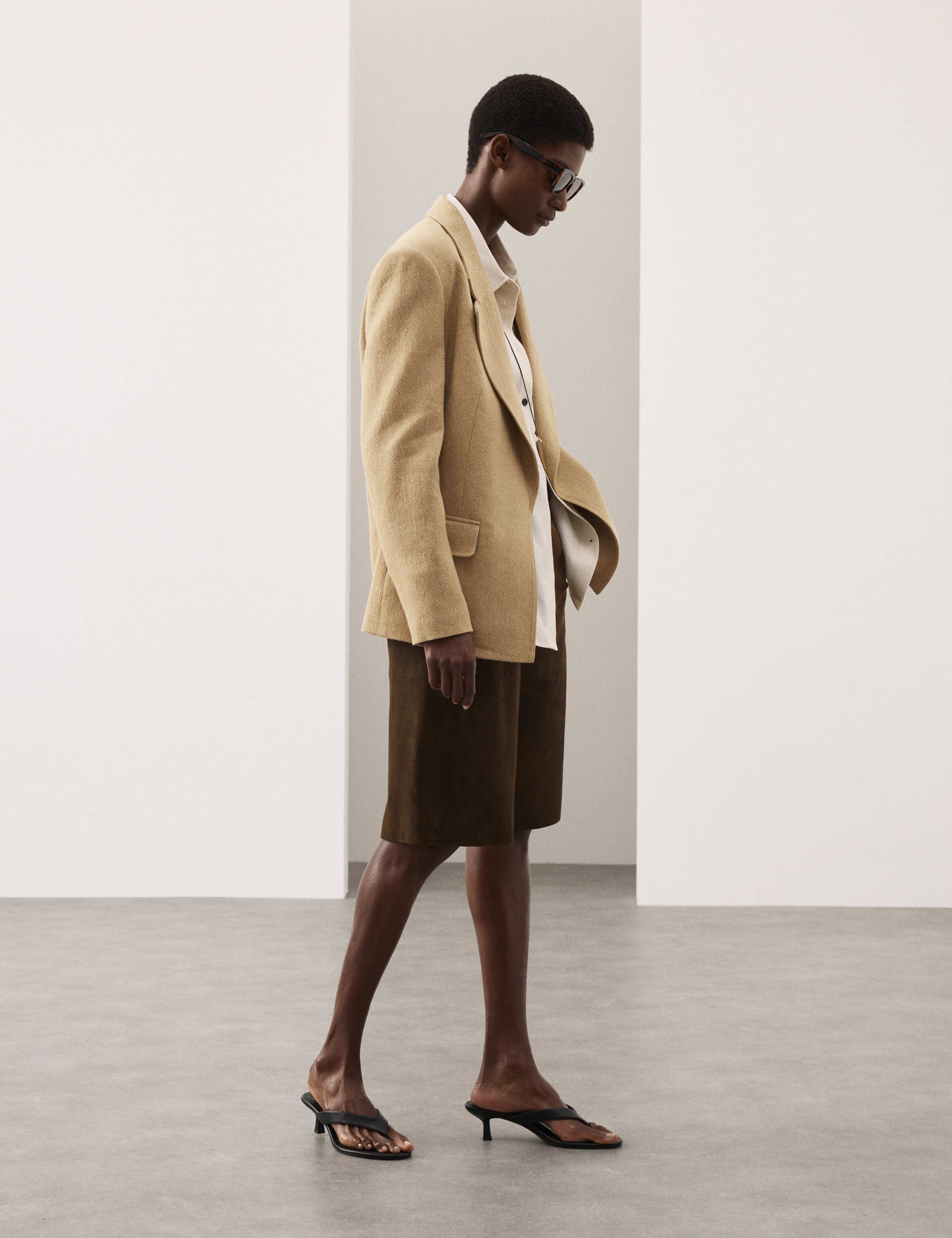 Flax Linen Blend Relaxed Textured Blazer 6 of 7