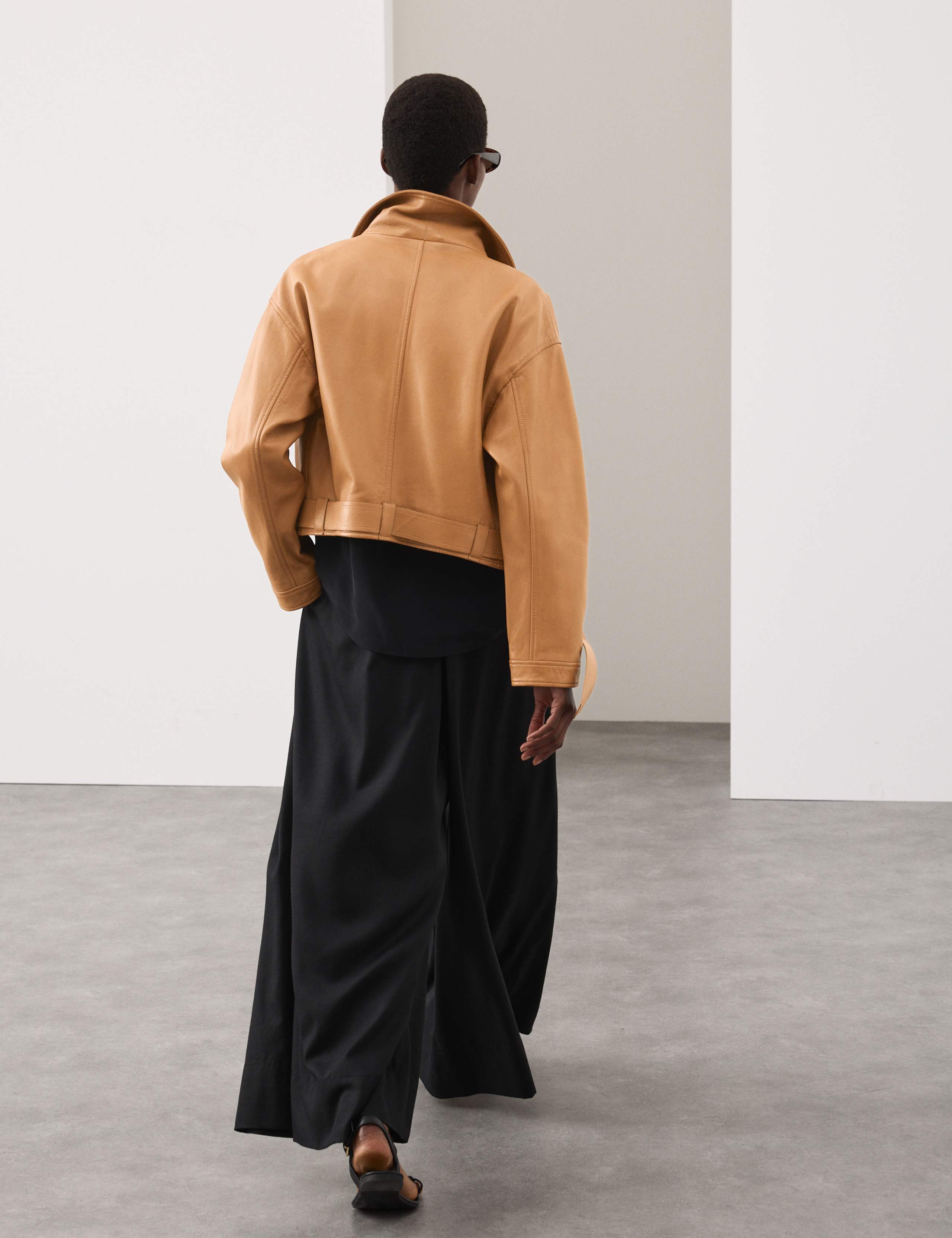 Leather Belted Biker Jacket 4 of 7