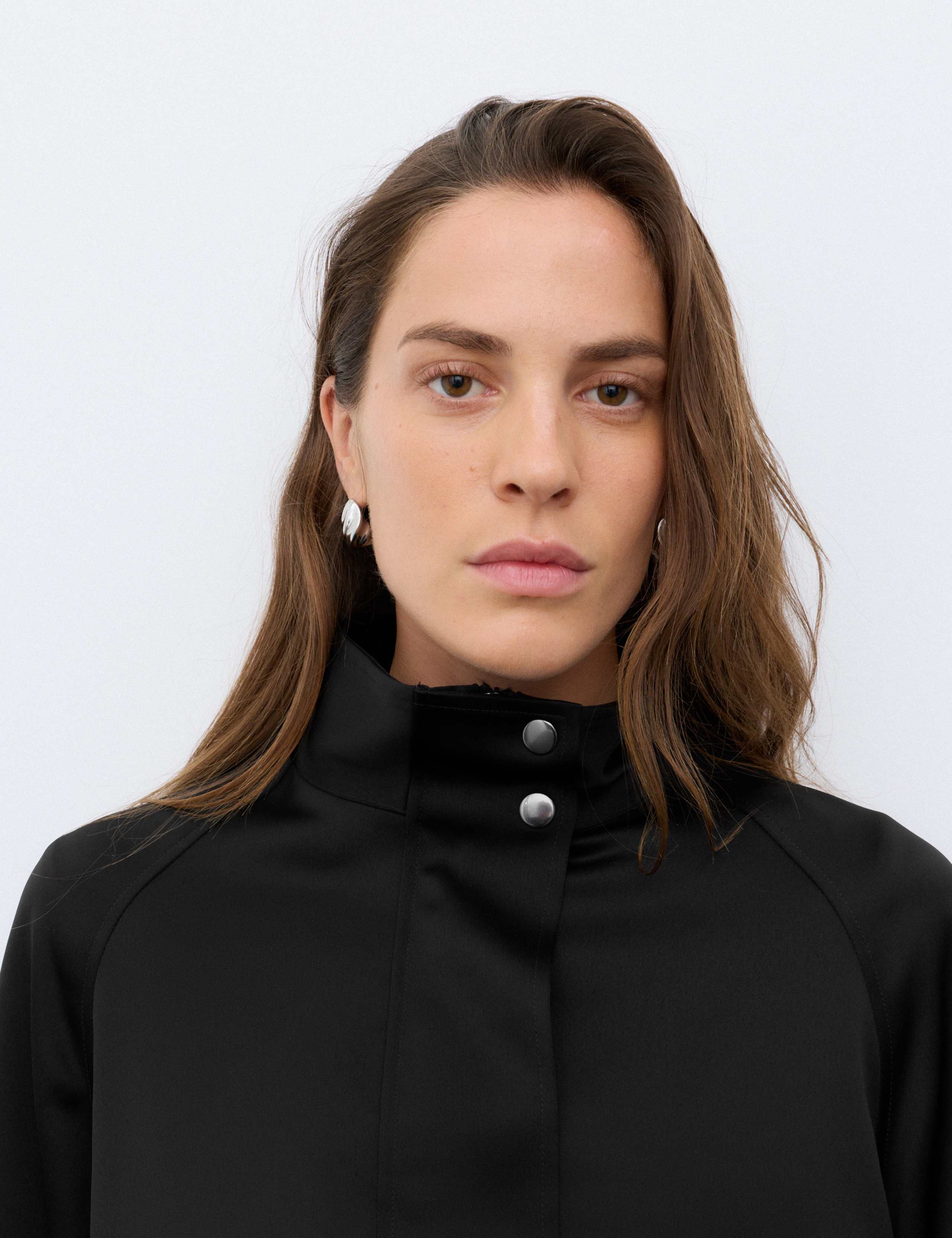 Satin Lightweight Funnel Neck Bomber Jacket 6 of 7