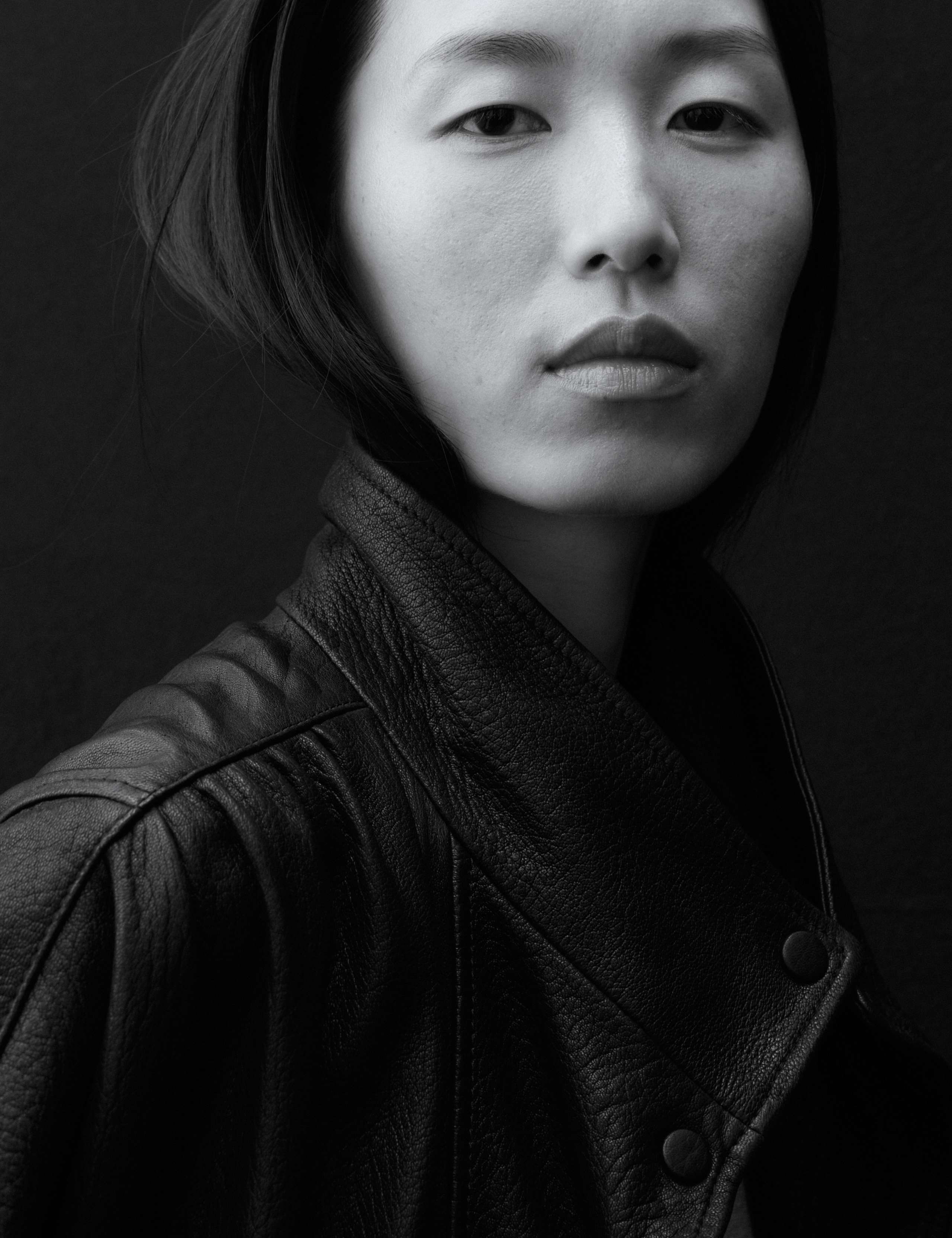 Leather Funnel Neck Bomber Jacket 7 of 7