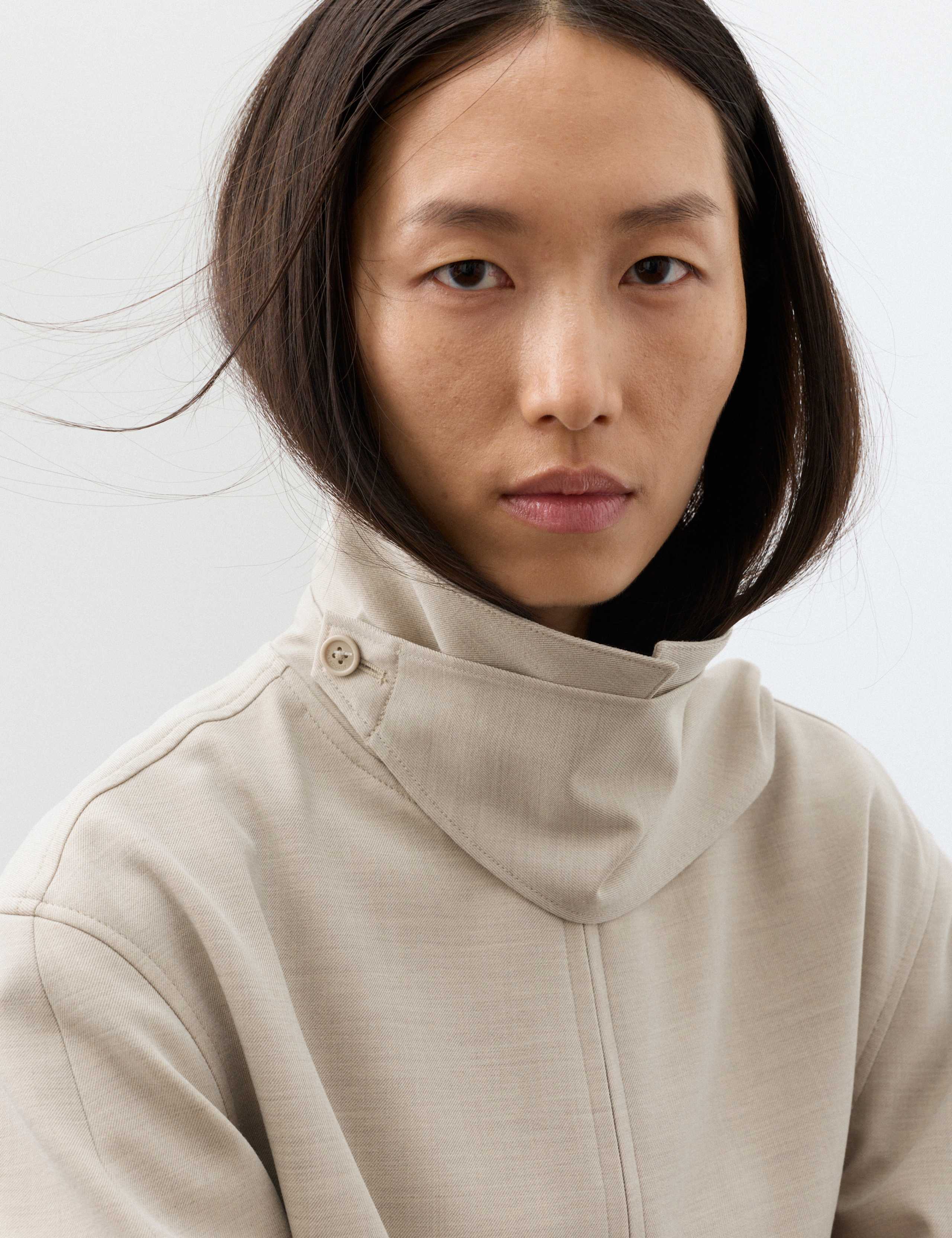 Wool Blend Tailored Scarf Bomber Jacket 7 of 7