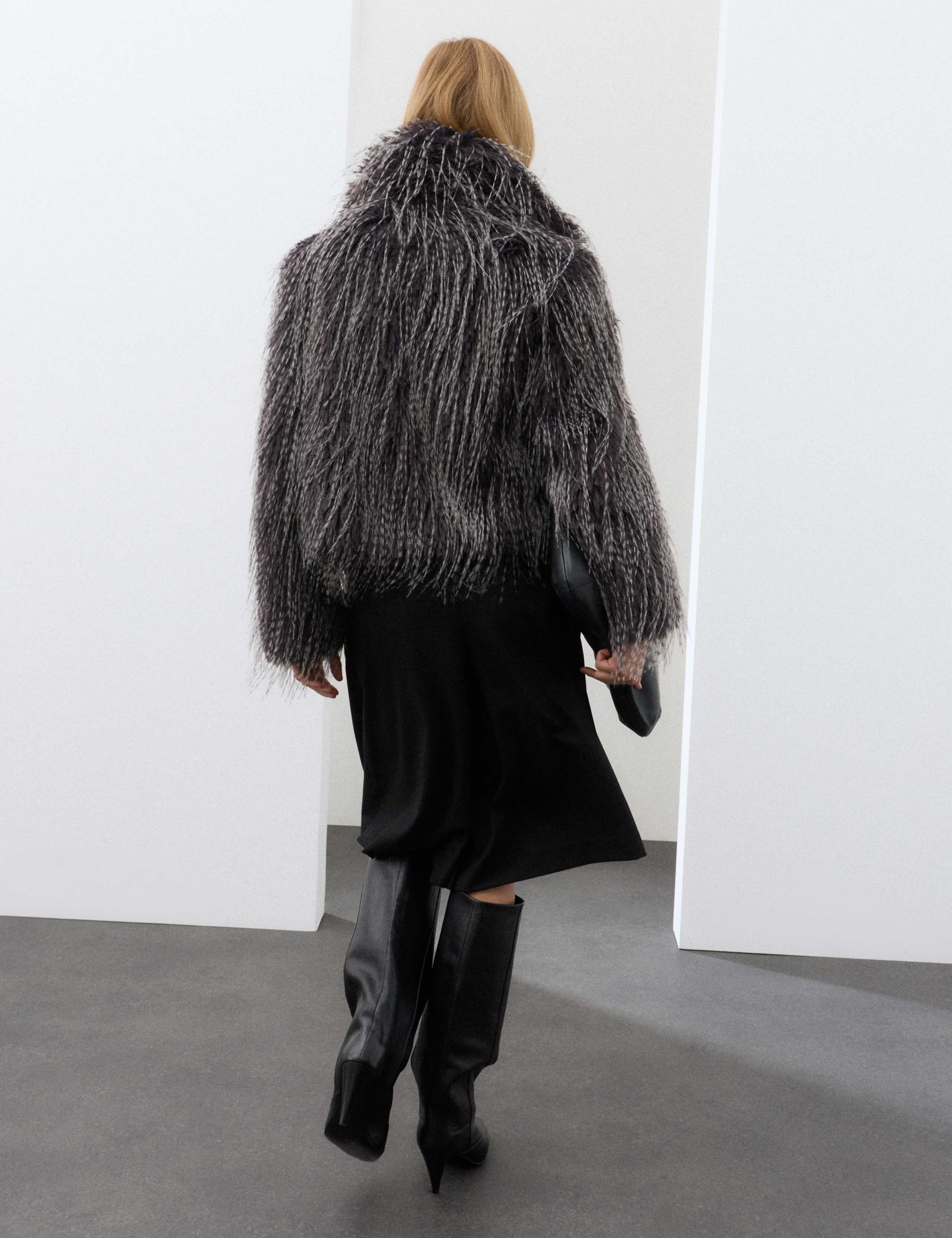 Short Tipped Faux Fur Jacket 3 of 7