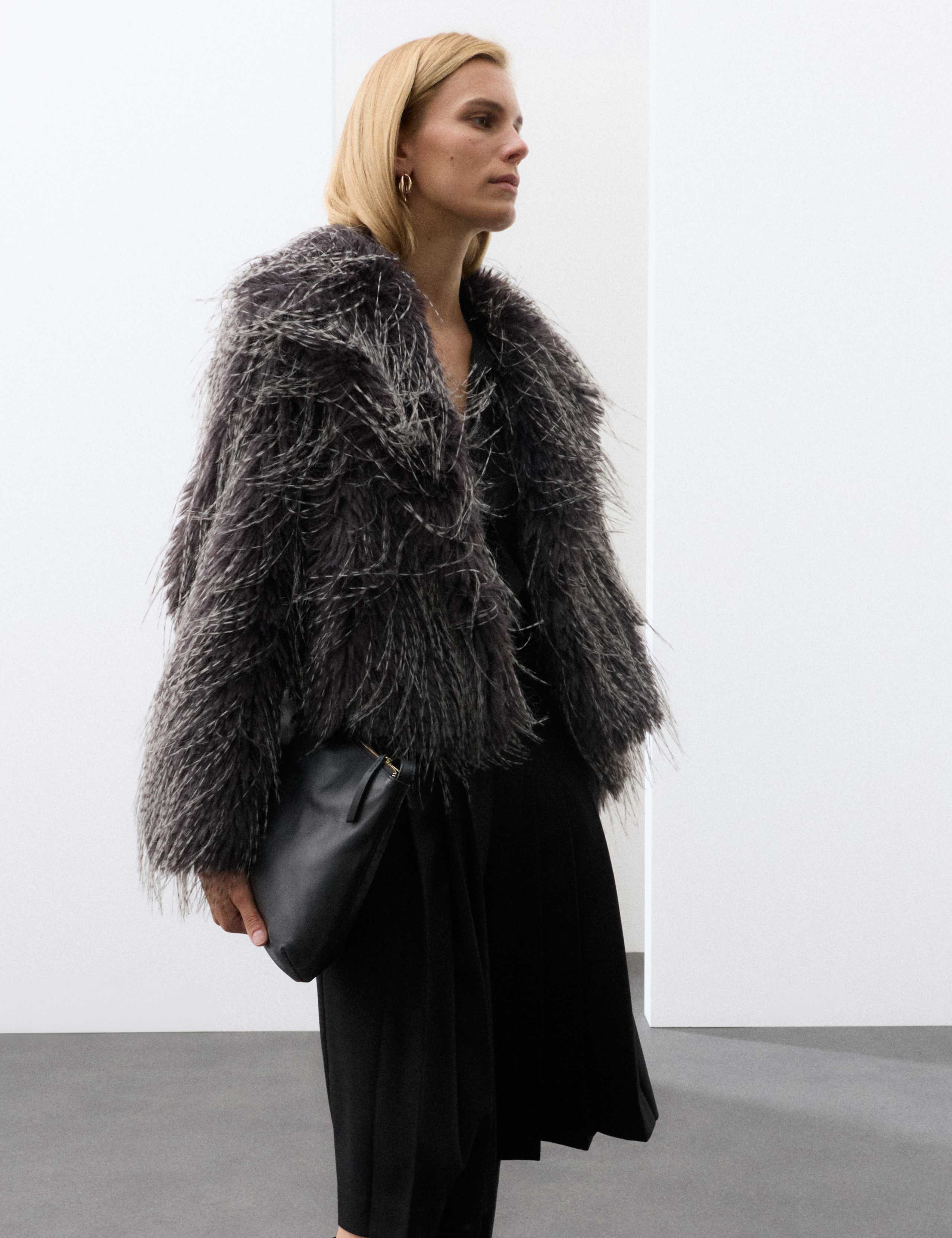 Short Tipped Faux Fur Jacket 6 of 7