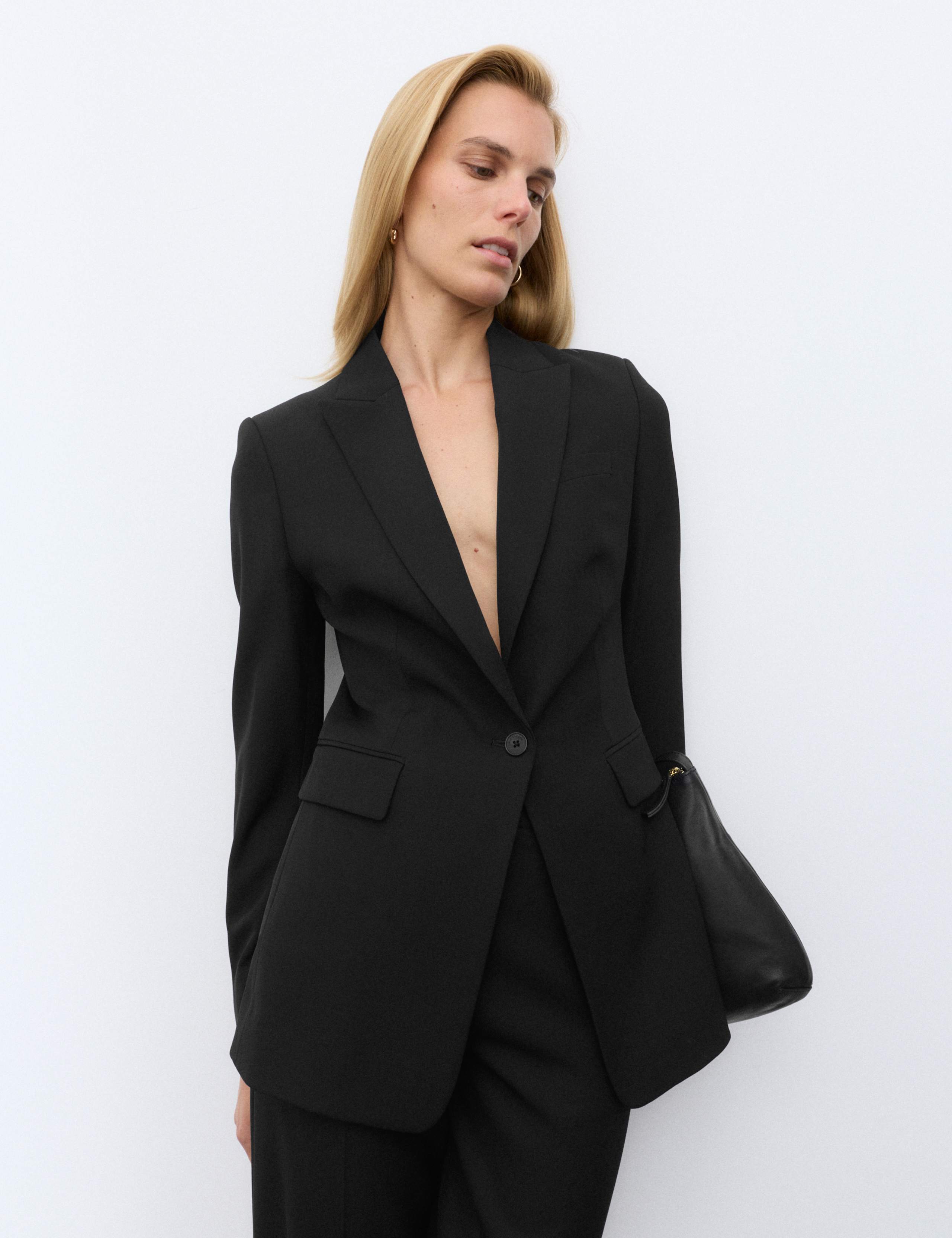 Pure Wool Tailored Single-Breasted Blazer 1 of 7