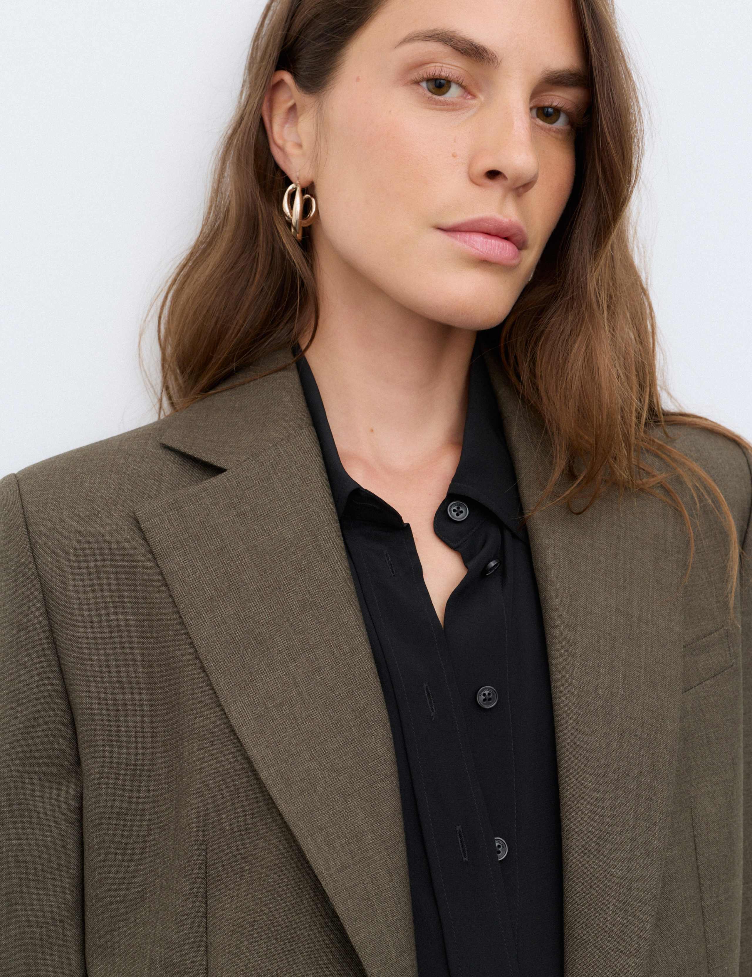 Wool Blend Tailored Blazer 7 of 7