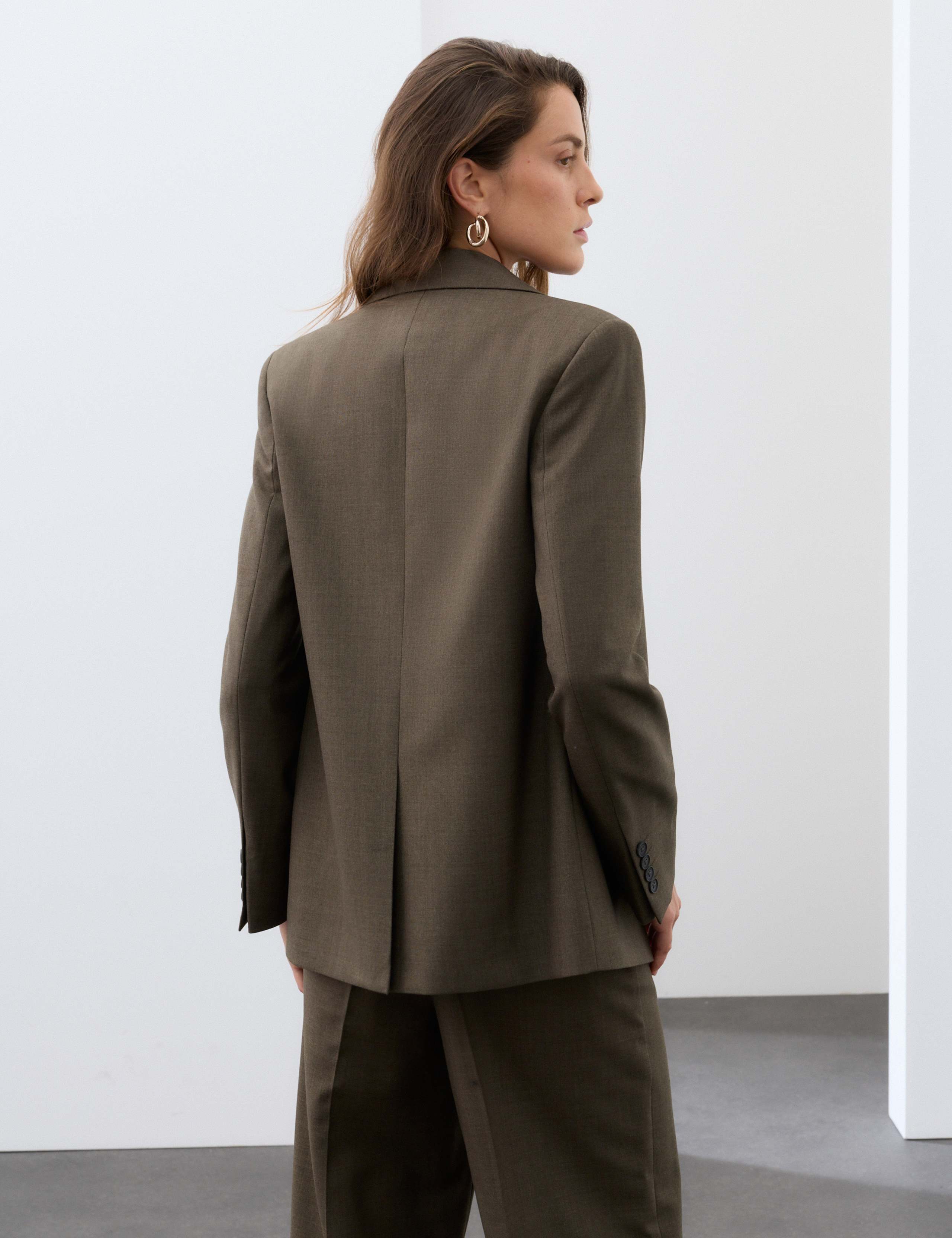 Wool Blend Tailored Blazer 3 of 7