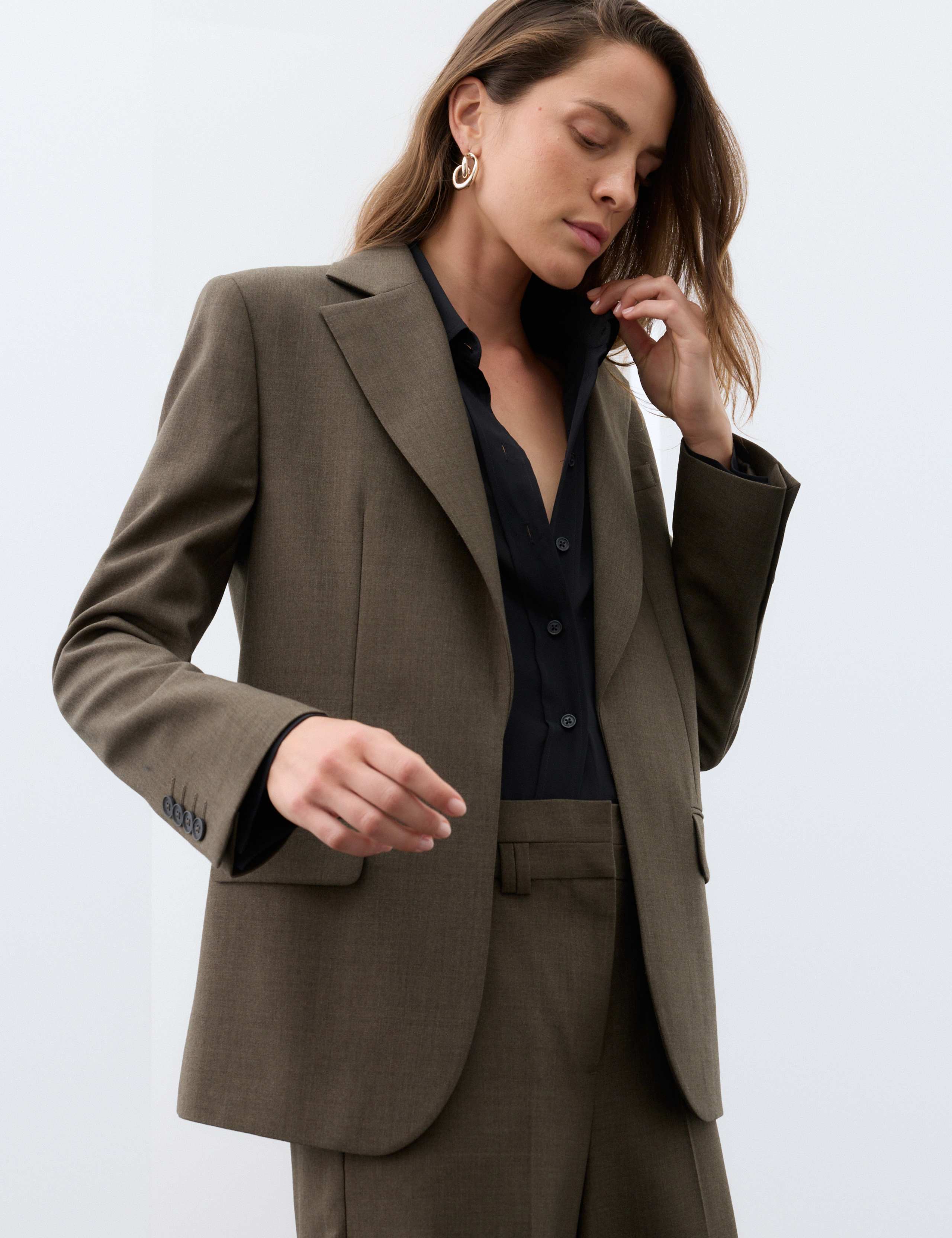Wool Blend Tailored Blazer 5 of 7