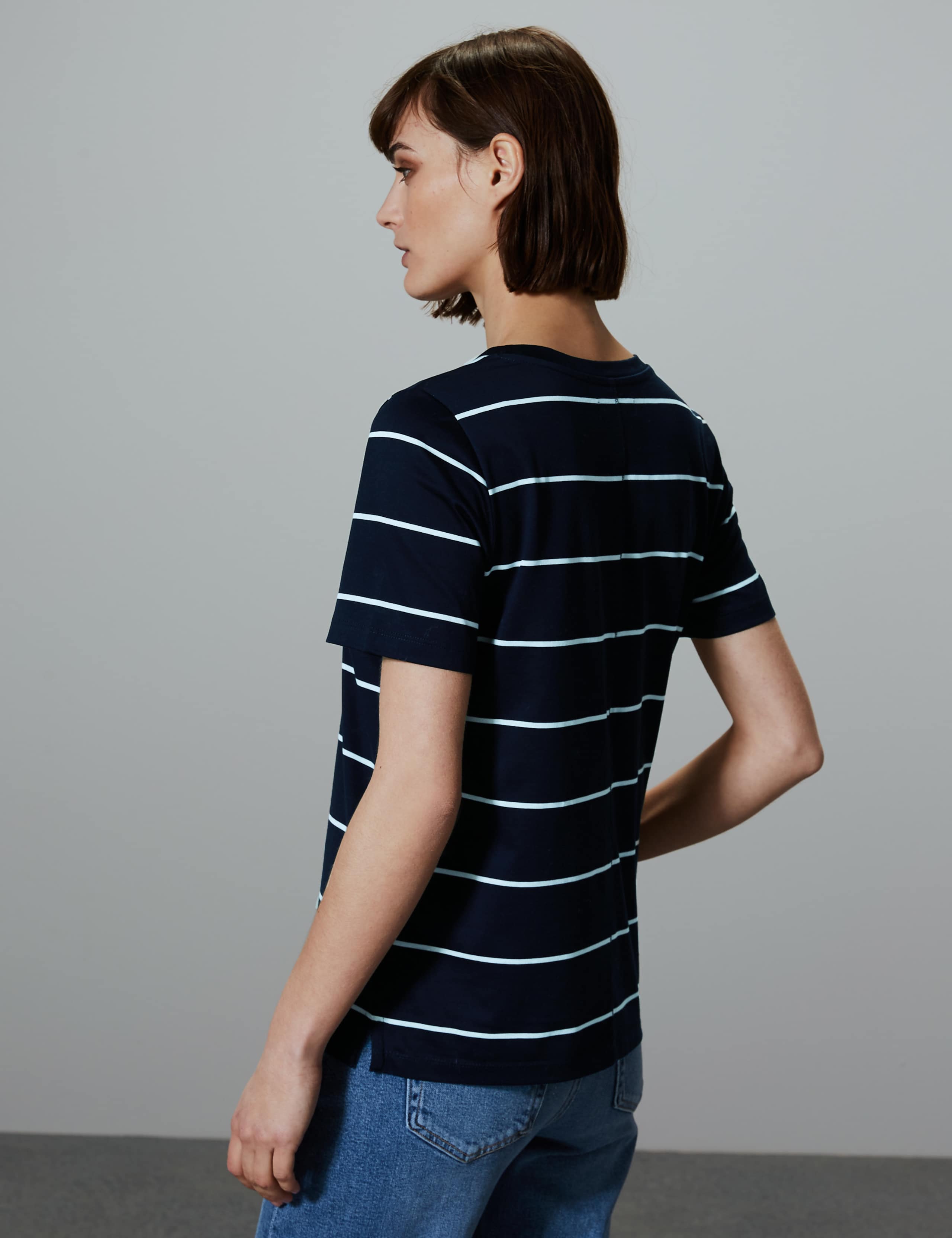 Pure Cotton Striped Short Sleeve T-Shirt 4 of 4