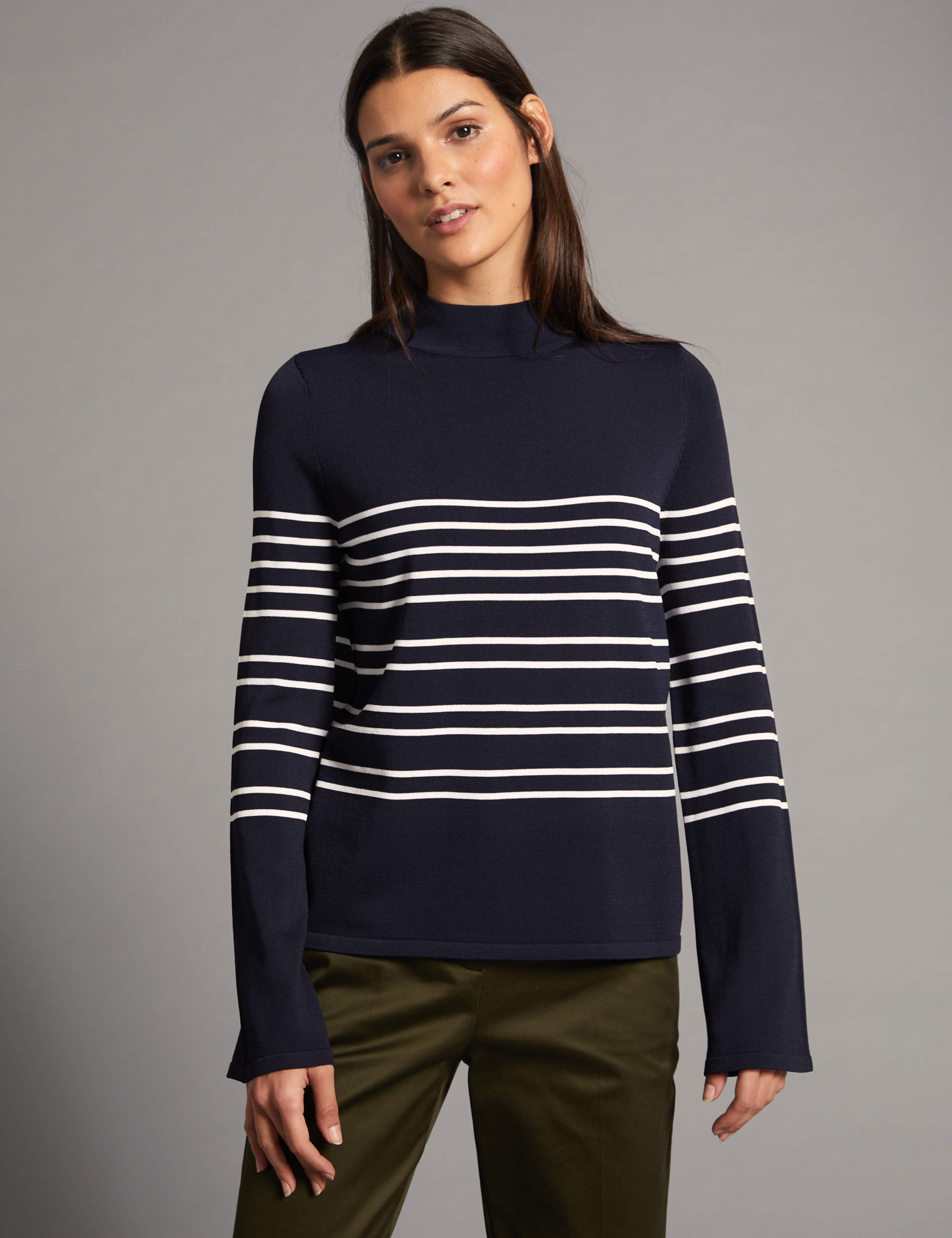 Striped Funnel Neck Jumper 3 of 5