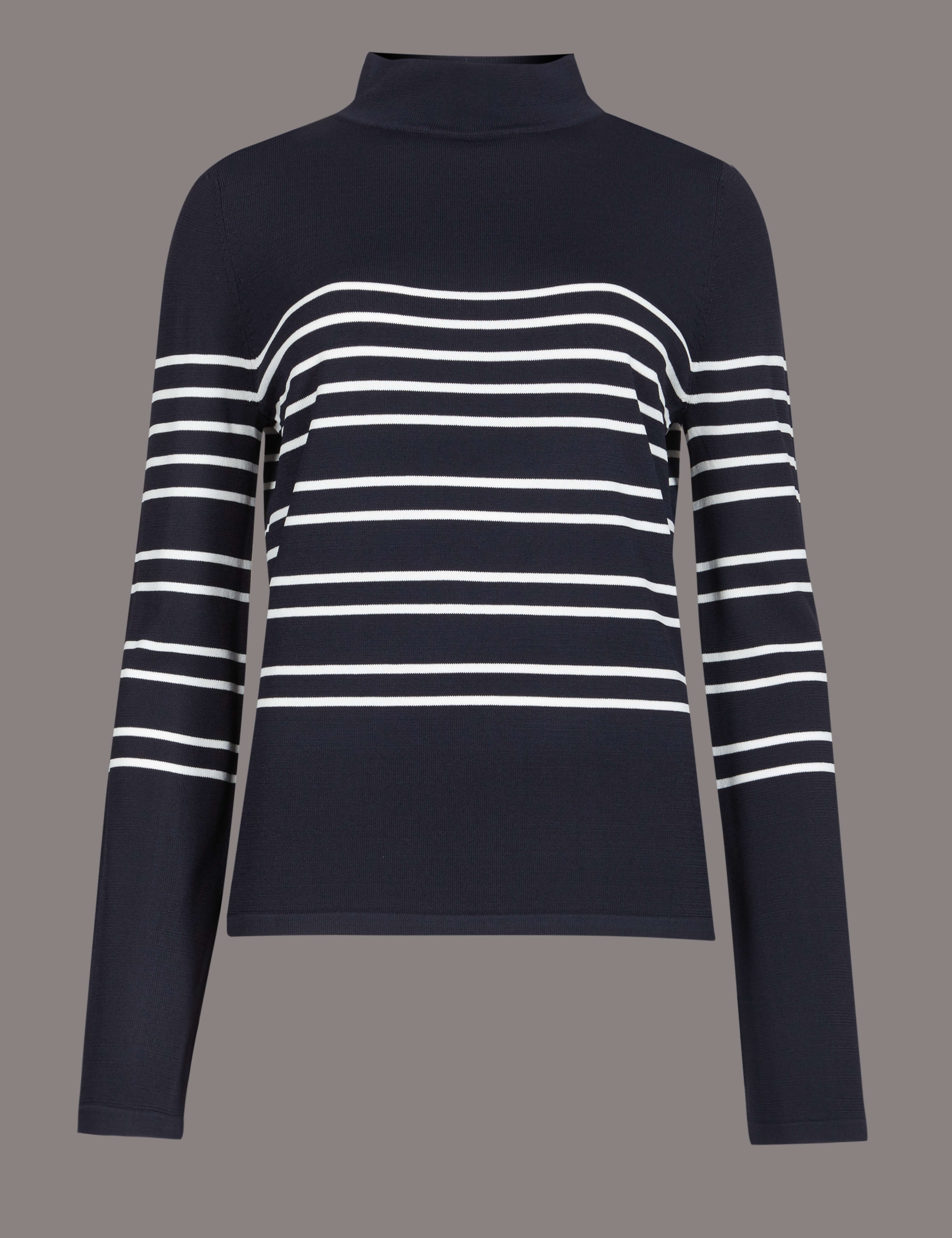 Striped Funnel Neck Jumper 2 of 5