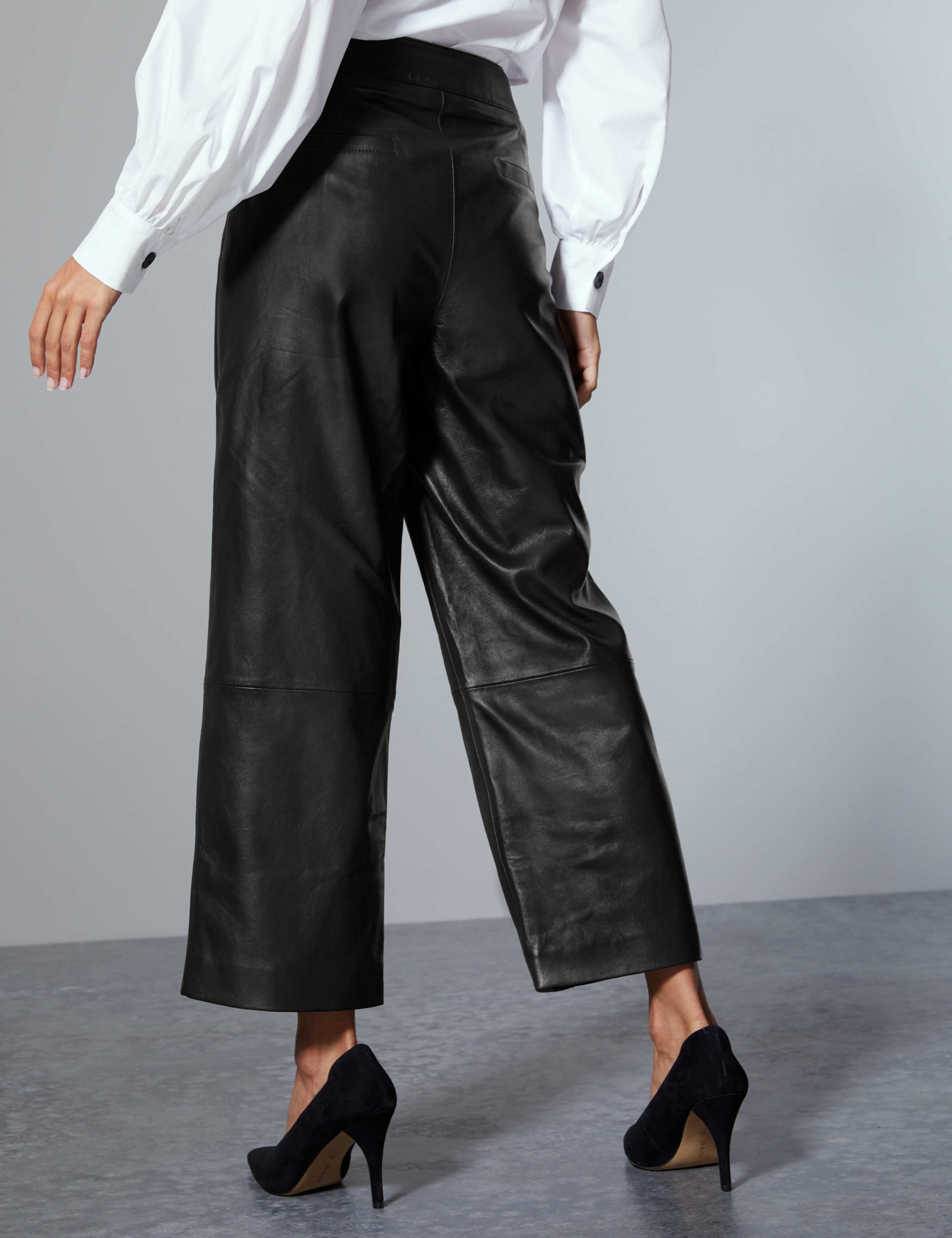 Leather Straight Leg Trousers 4 of 6