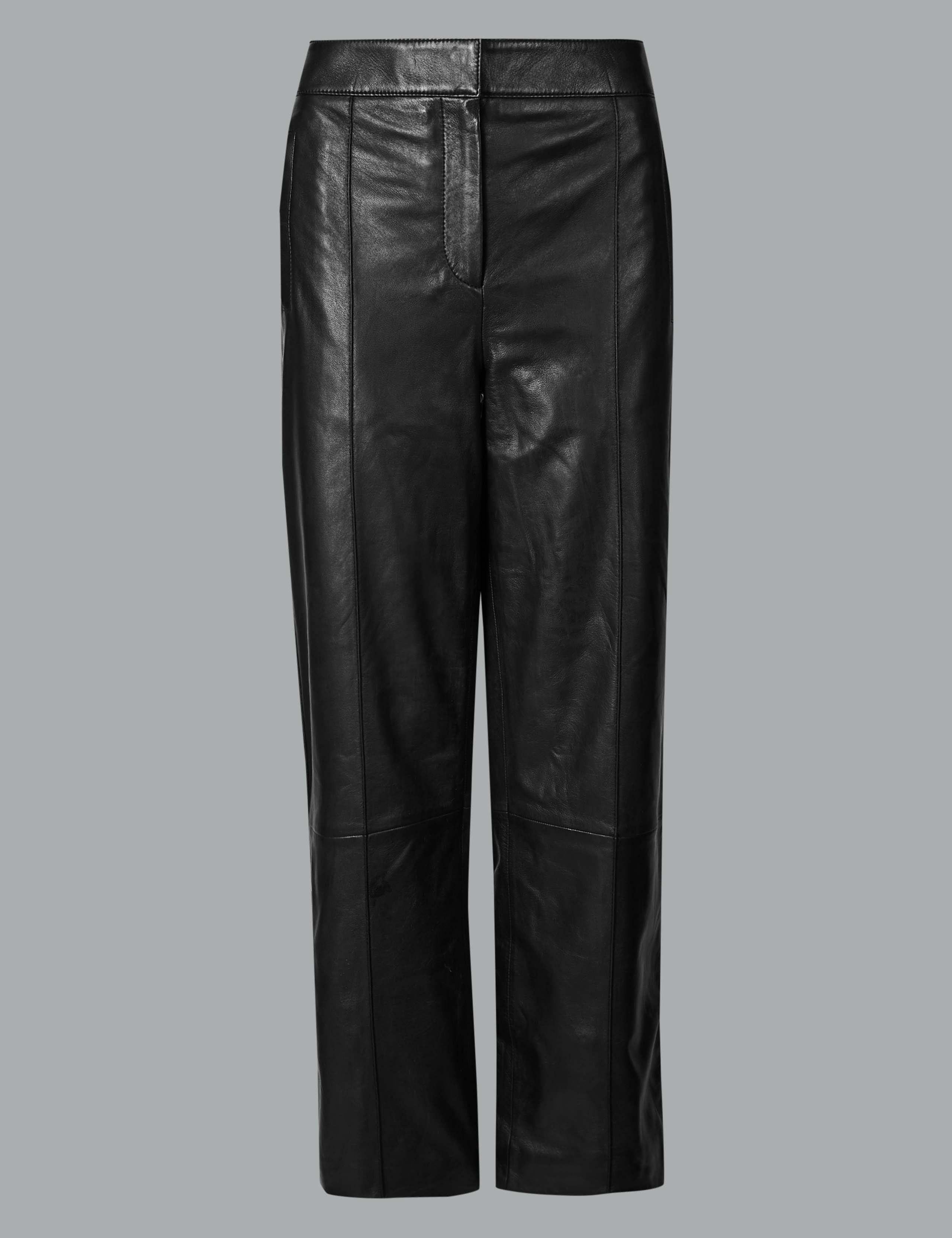 Leather Straight Leg Trousers 2 of 6