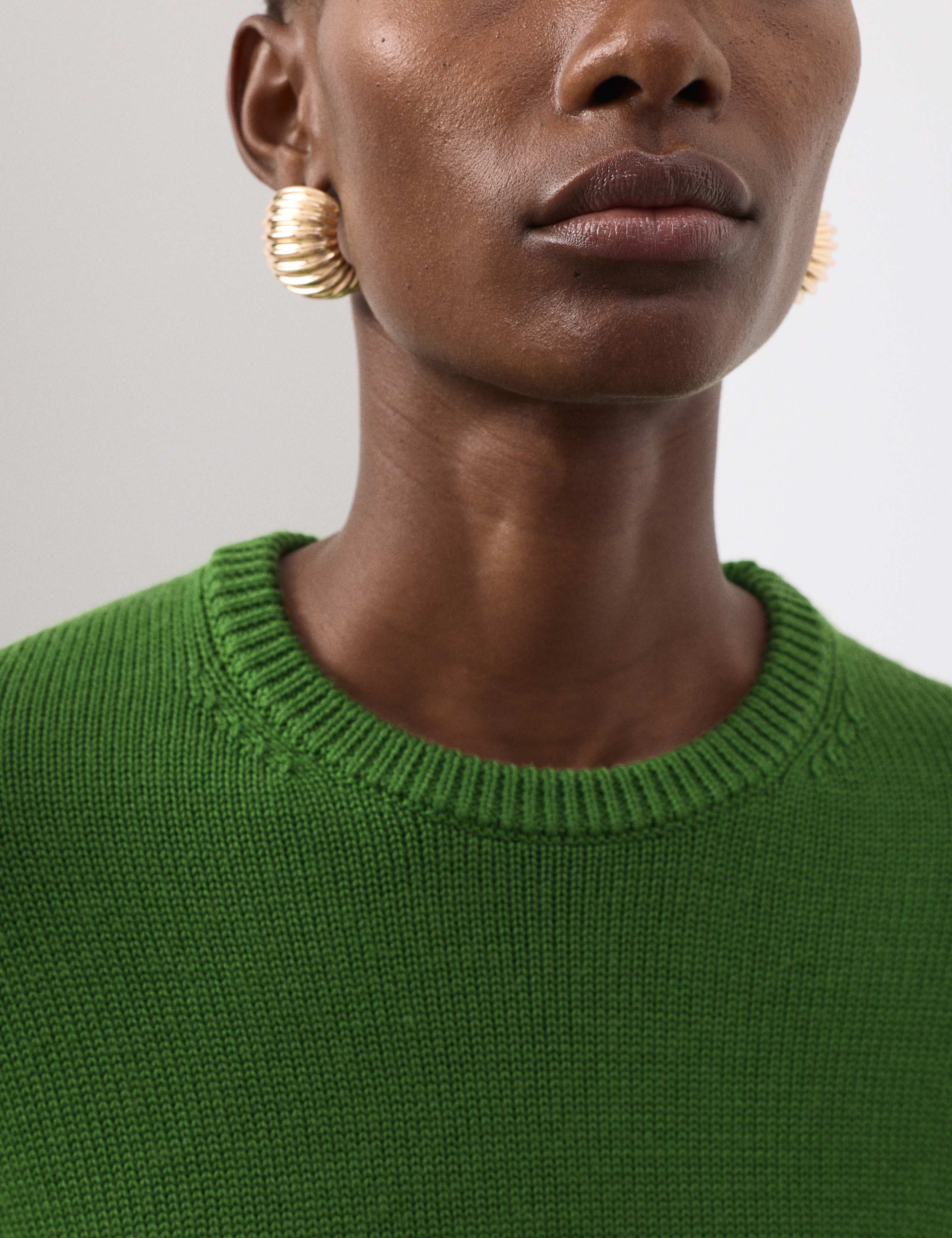 Pure Merino Wool Ribbed Crew Neck Jumper 4 of 6
